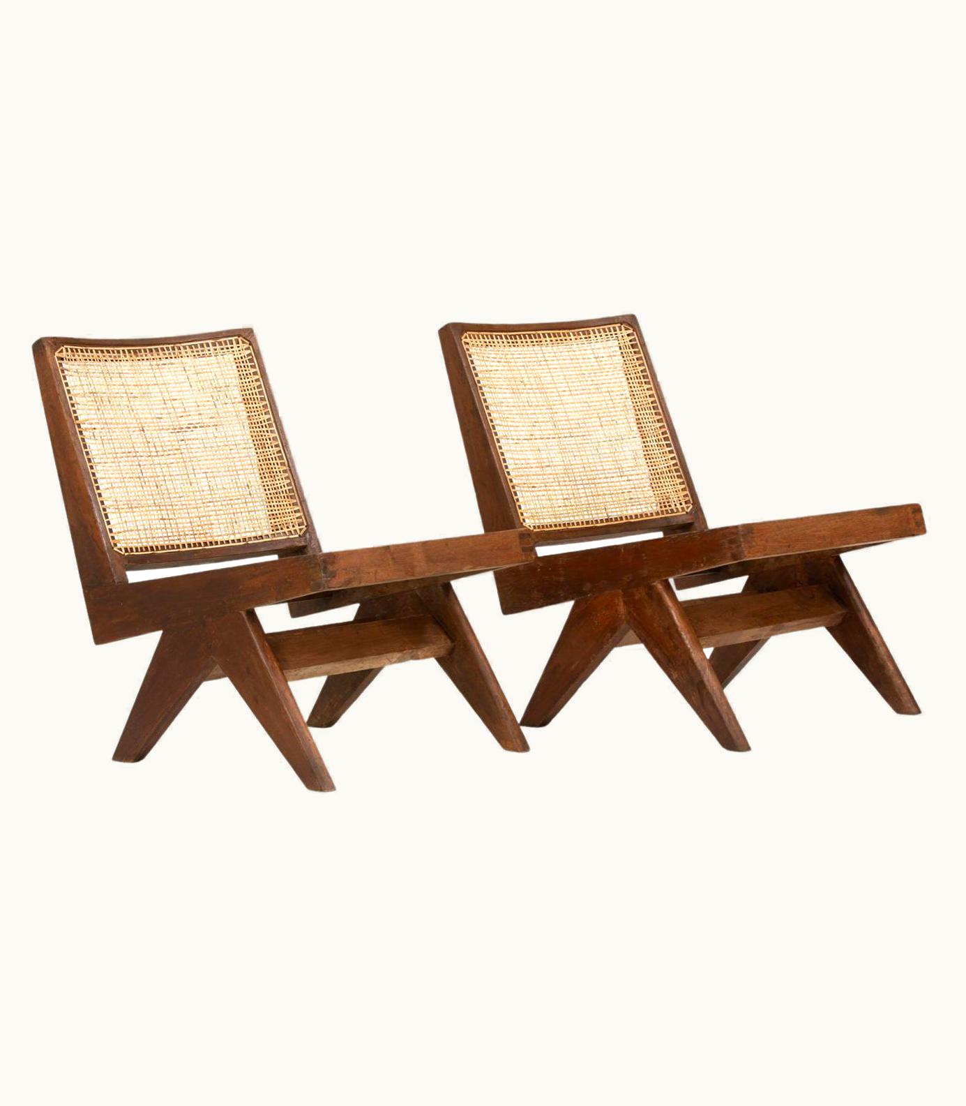 Pierre Jeanneret Pierre Jeanneret Pair Of Pierre Jeanneret Lounge Chairs