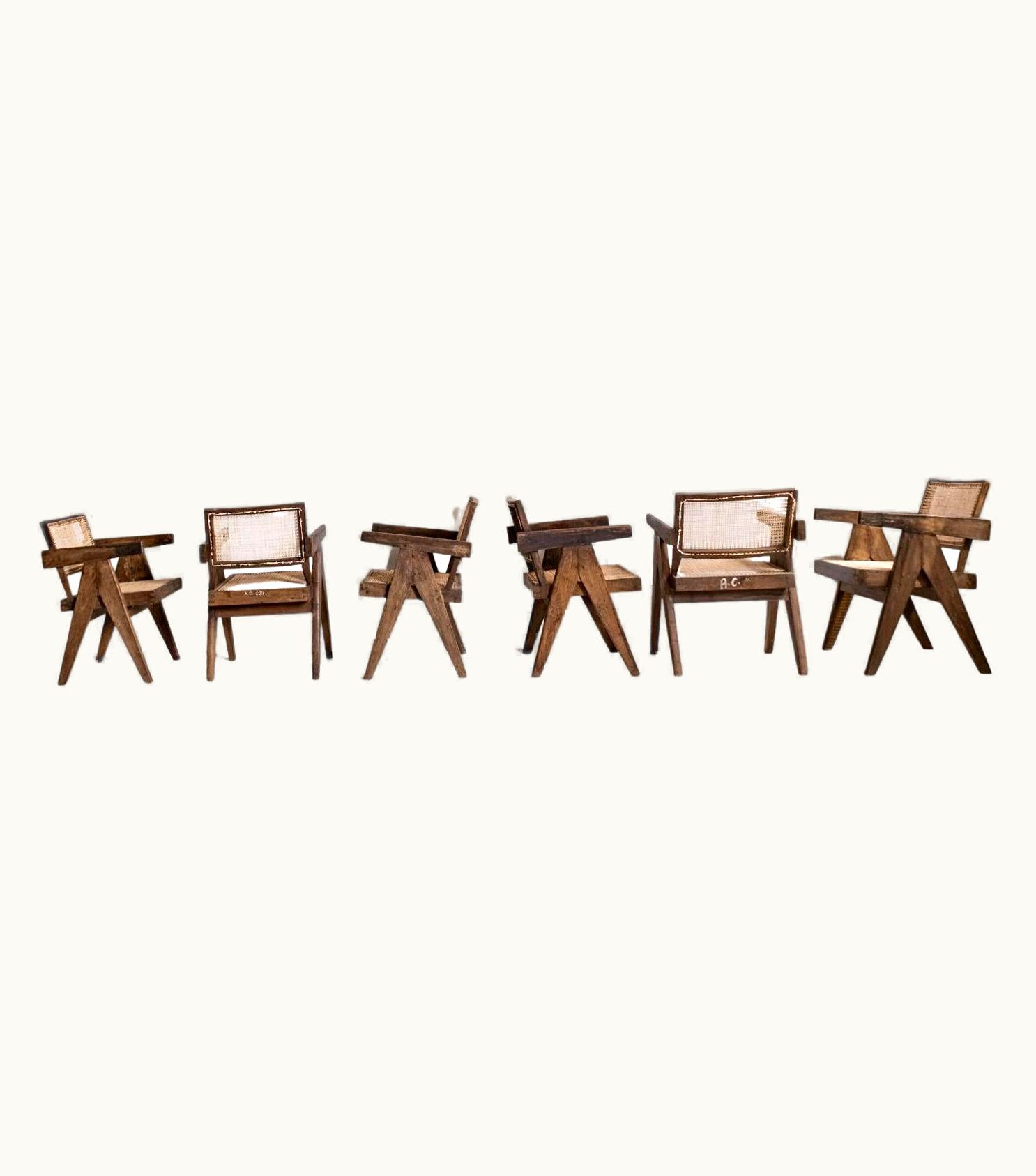 Pierre Jeanneret Pierre Jeanneret Set Of 6: Pierre Jeanneret Office Chairs Ahmedabad
