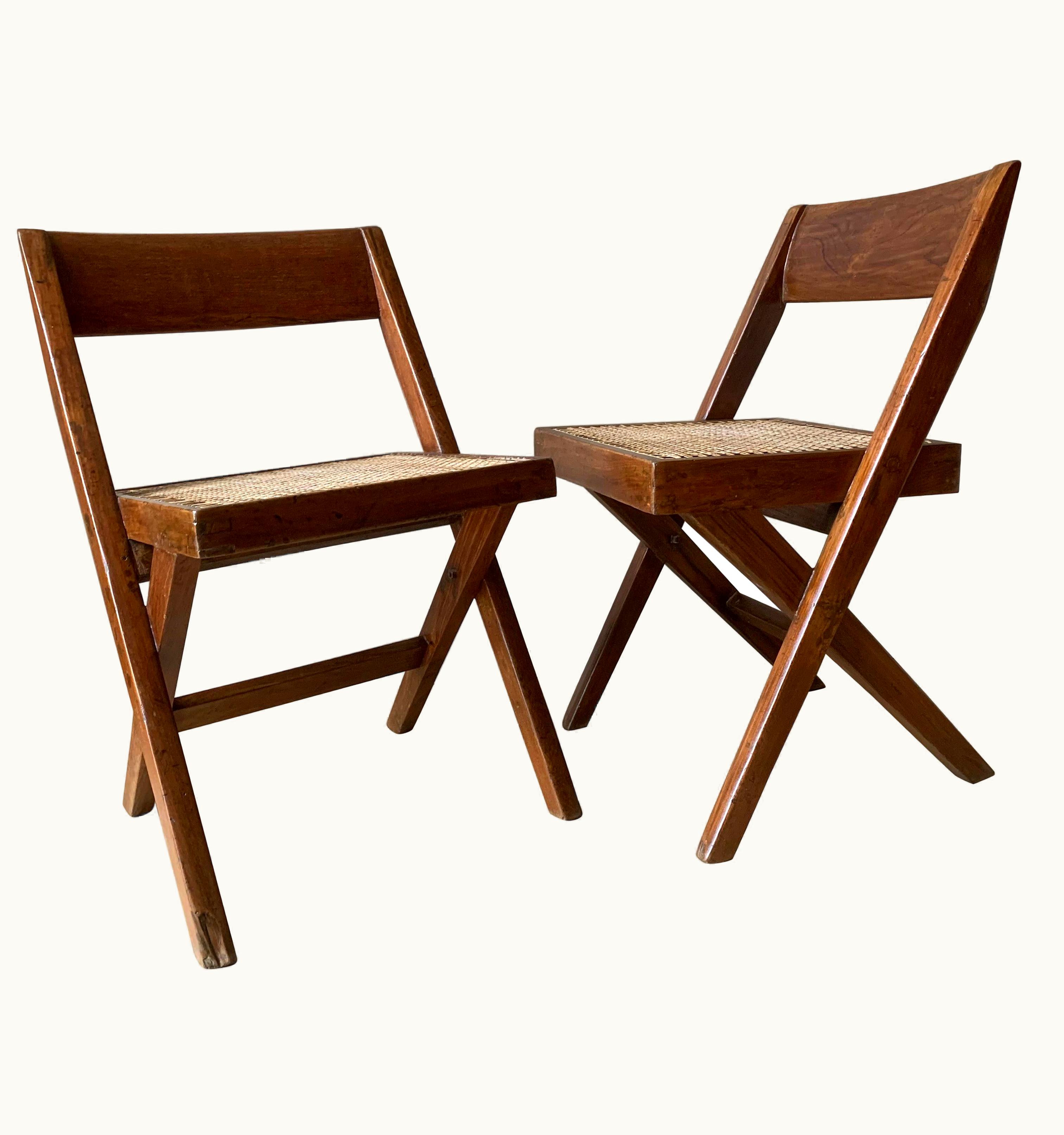 Pierre Jeanneret Pierre Jeanneret Pair Of Jeanneret Library Chairs