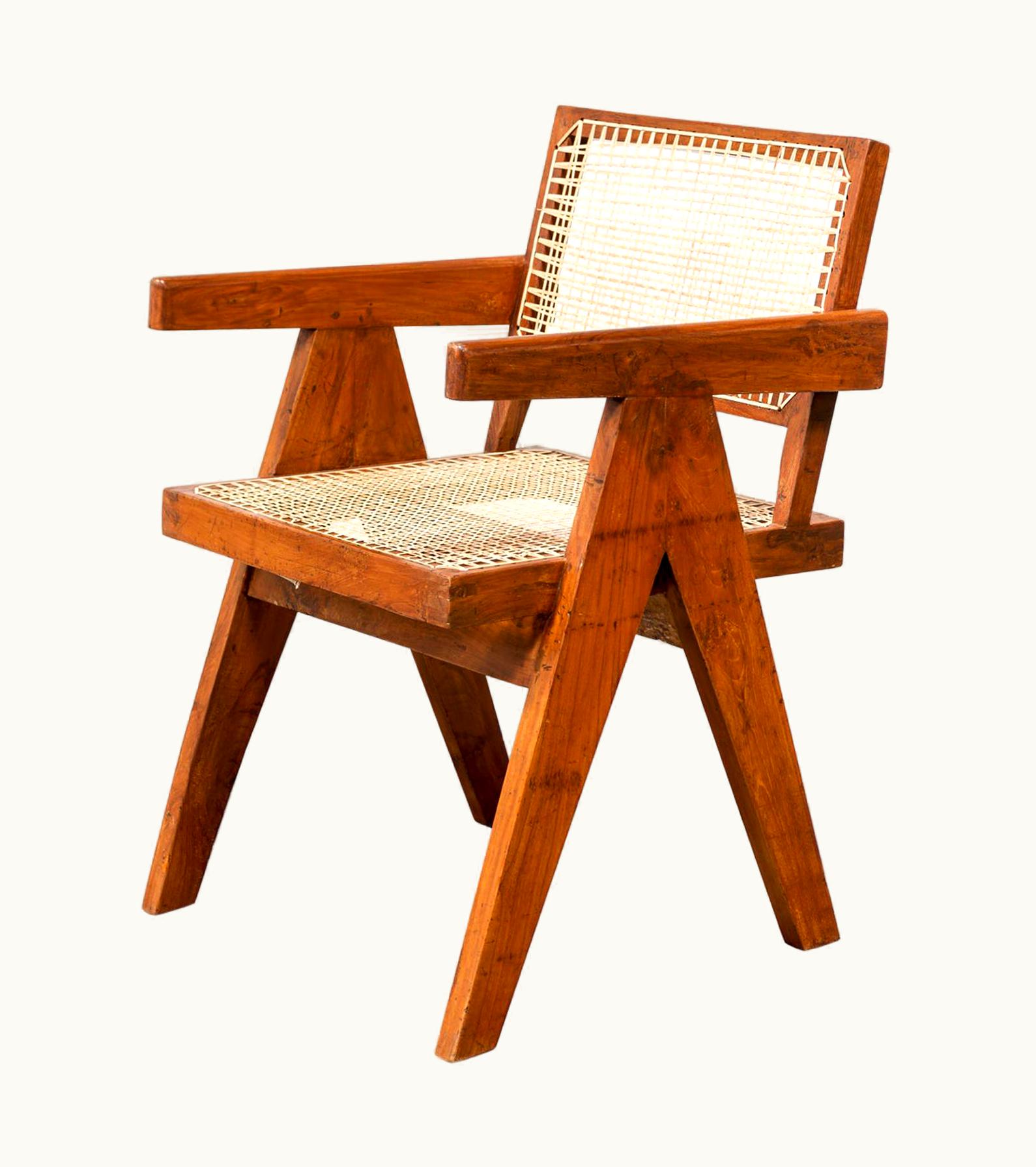 Pierre Jeanneret Pierre Jeanneret Office Armchair By Pierre Jeanneret, India, 1950s