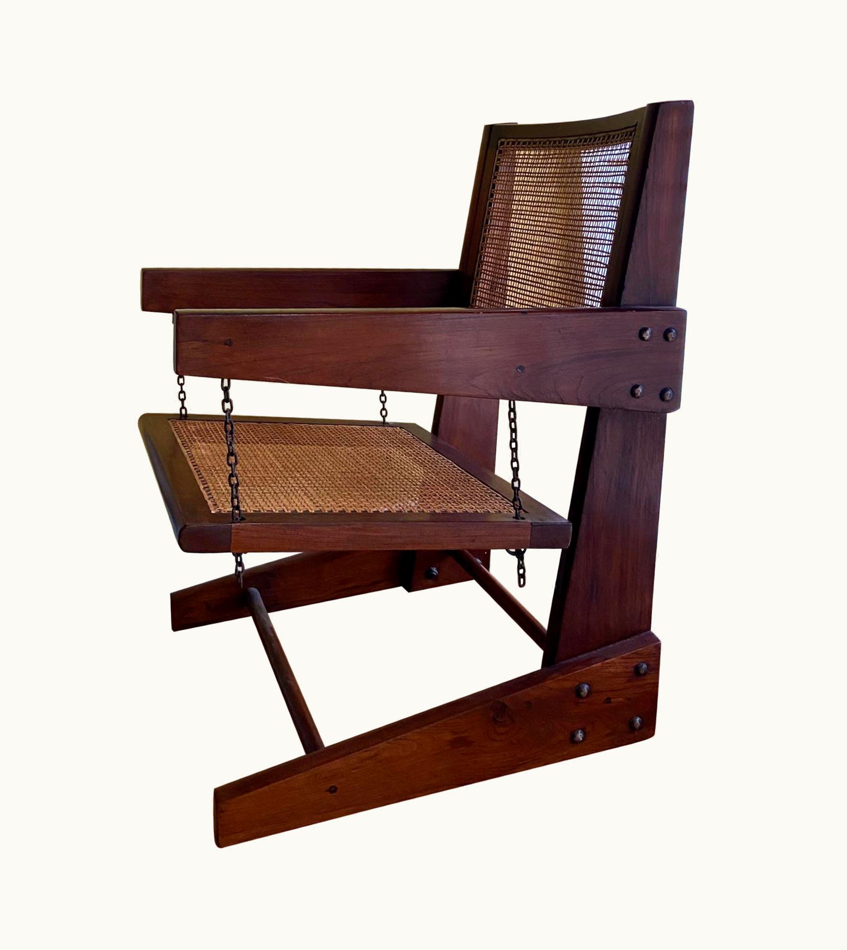 Pierre Jeanneret Pierre Jeanneret, A Rare Swinging Armchair, Model Pj-si-07-b, Chandigarh 1955