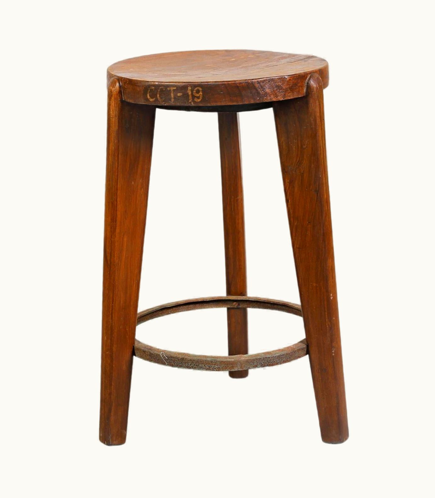 Pierre Jeanneret Pierre Jeanneret PJ-SI-22-A Stool / Authentic Mid-Century Modern