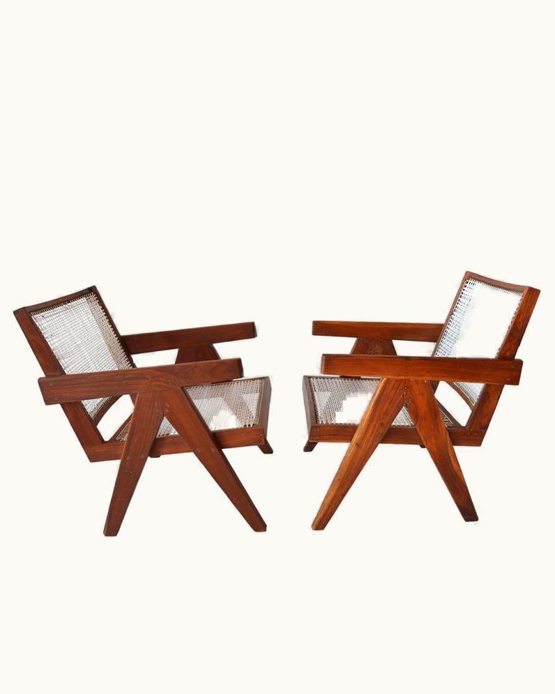 Pierre Jeanneret Pair Of Pierre Jeanneret Easy Lounge Chairs From Chandigarh, Circa 1956