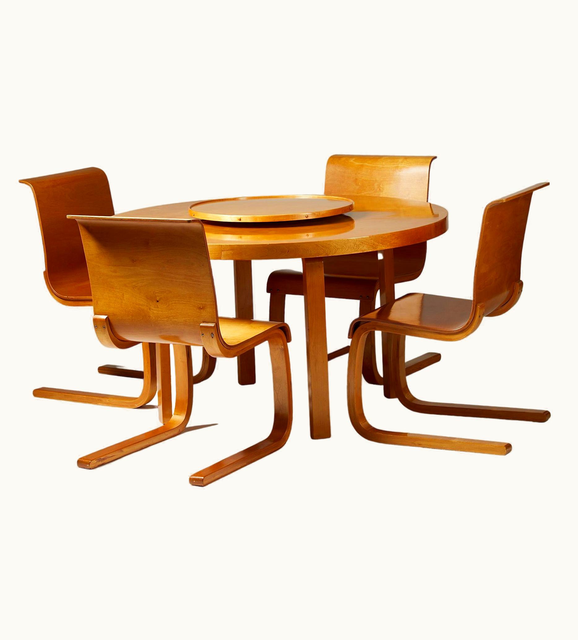 Alvar Aalto Alvar Aalto Dining Set Designed By Alvar Aalto For Finmar Ltd, Finland, 1929