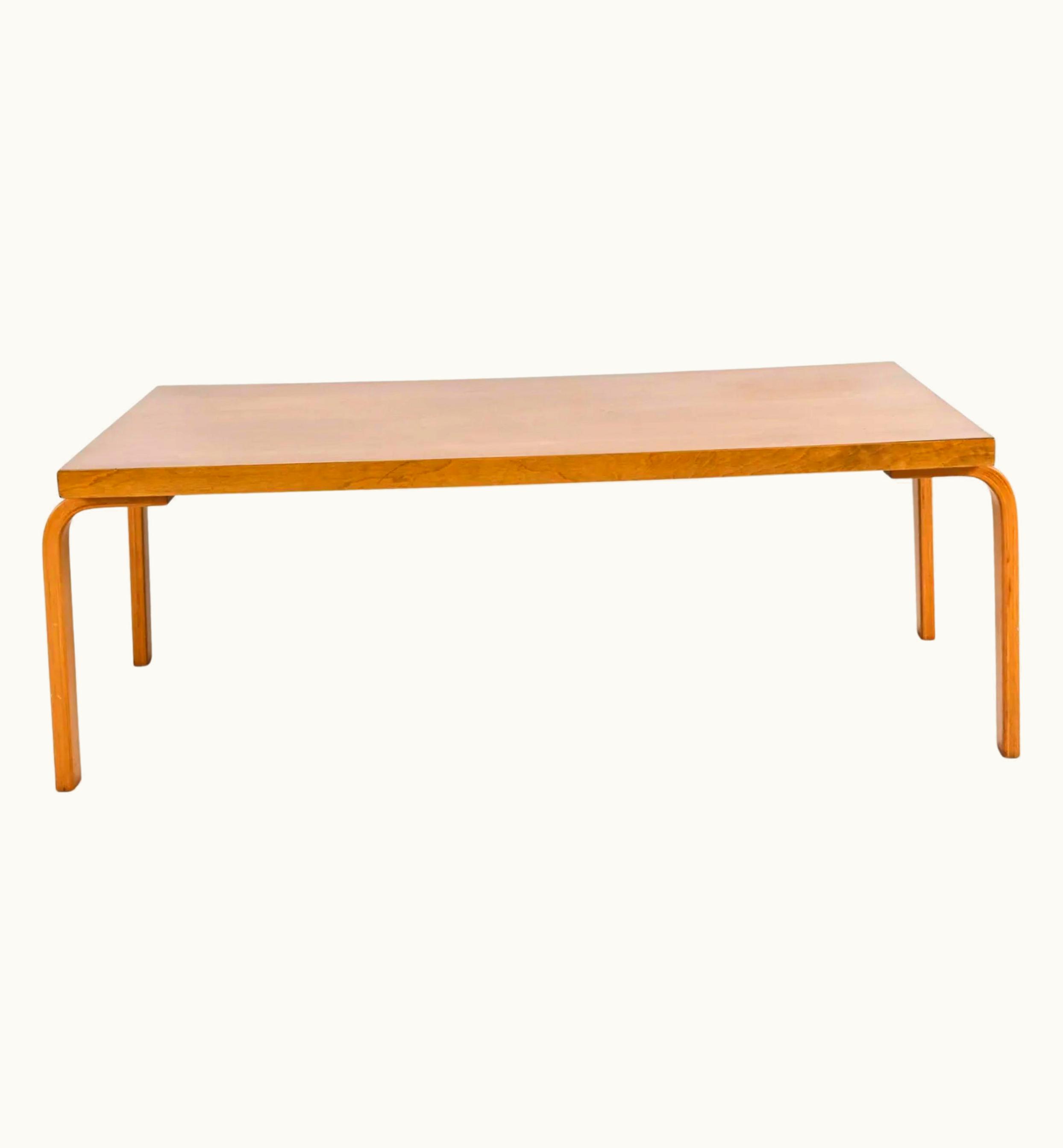 Alvar Aalto Alvar Aalto Midcentury Alvar Aalto Blonde Birch Bentwood Leg Coffee Table Or Bench