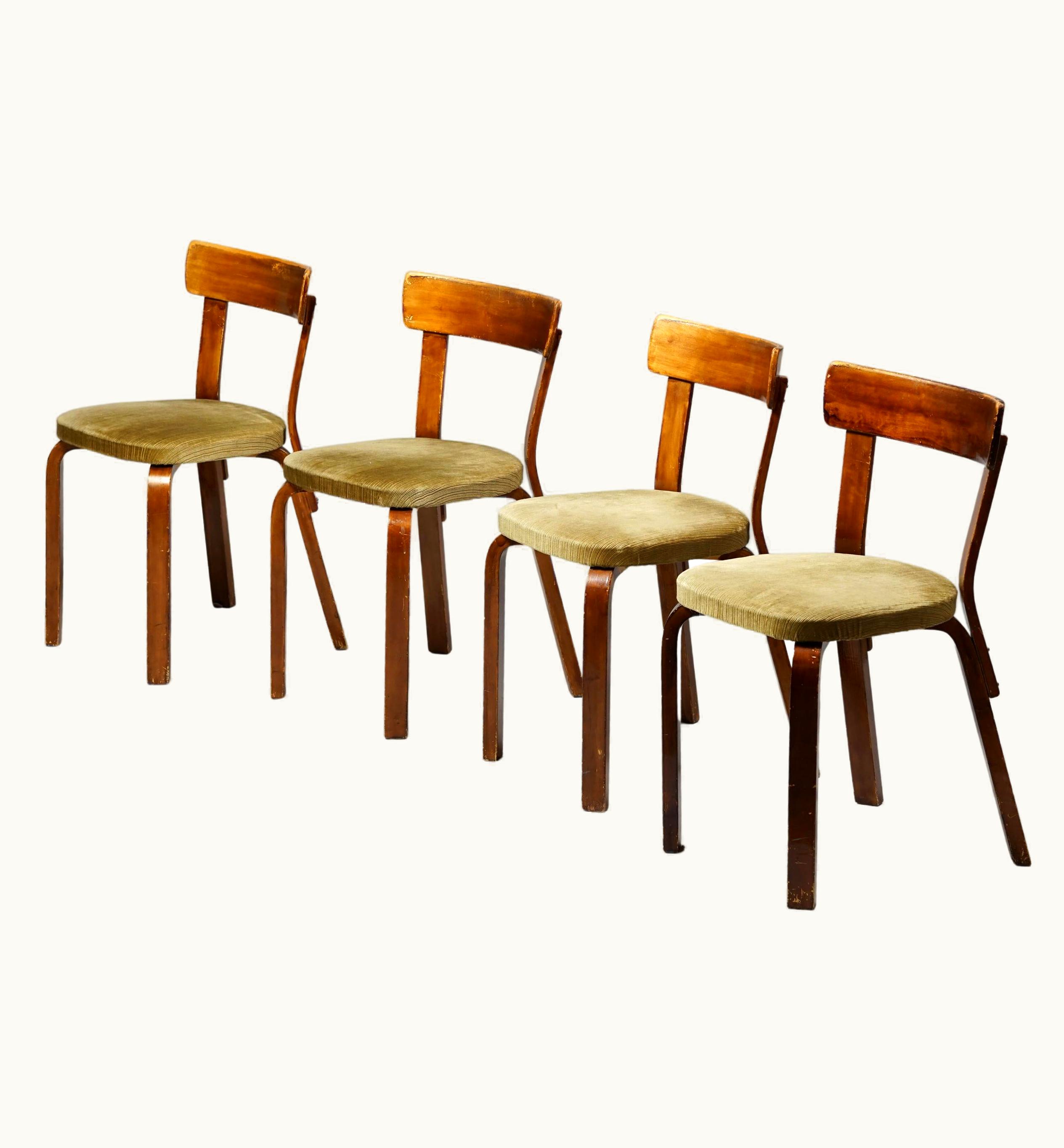 Alvar Aalto Alvar Aalto Set Of Four Model Aalto 69 Chairs By Alvar Aalto, 1930s