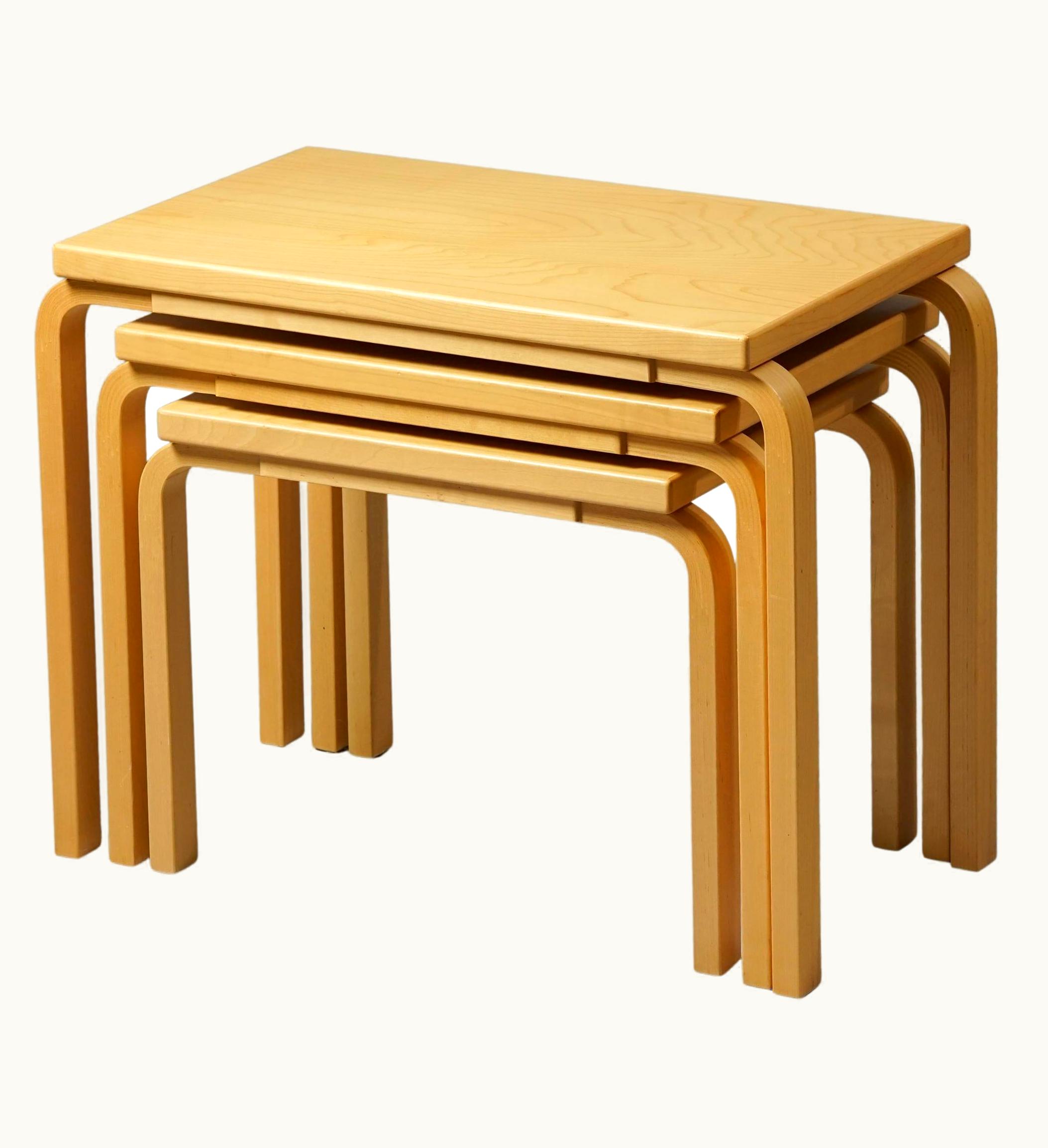 Alvar Aalto Alvar Aalto Model 88 Nesting Tables For Artek, Early 2000s
