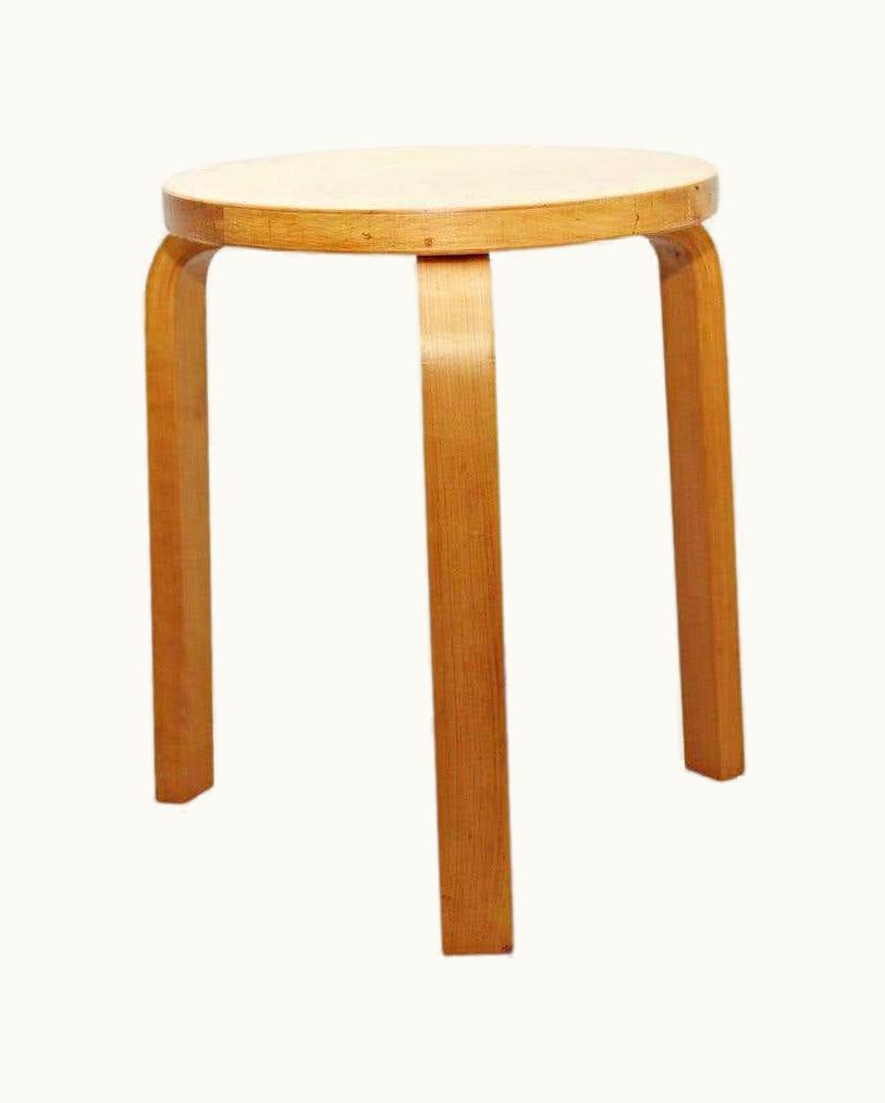 Alvar Aalto Alvar Aalto Mid-Century Modern Wood Stool For Artek, Circa 1960