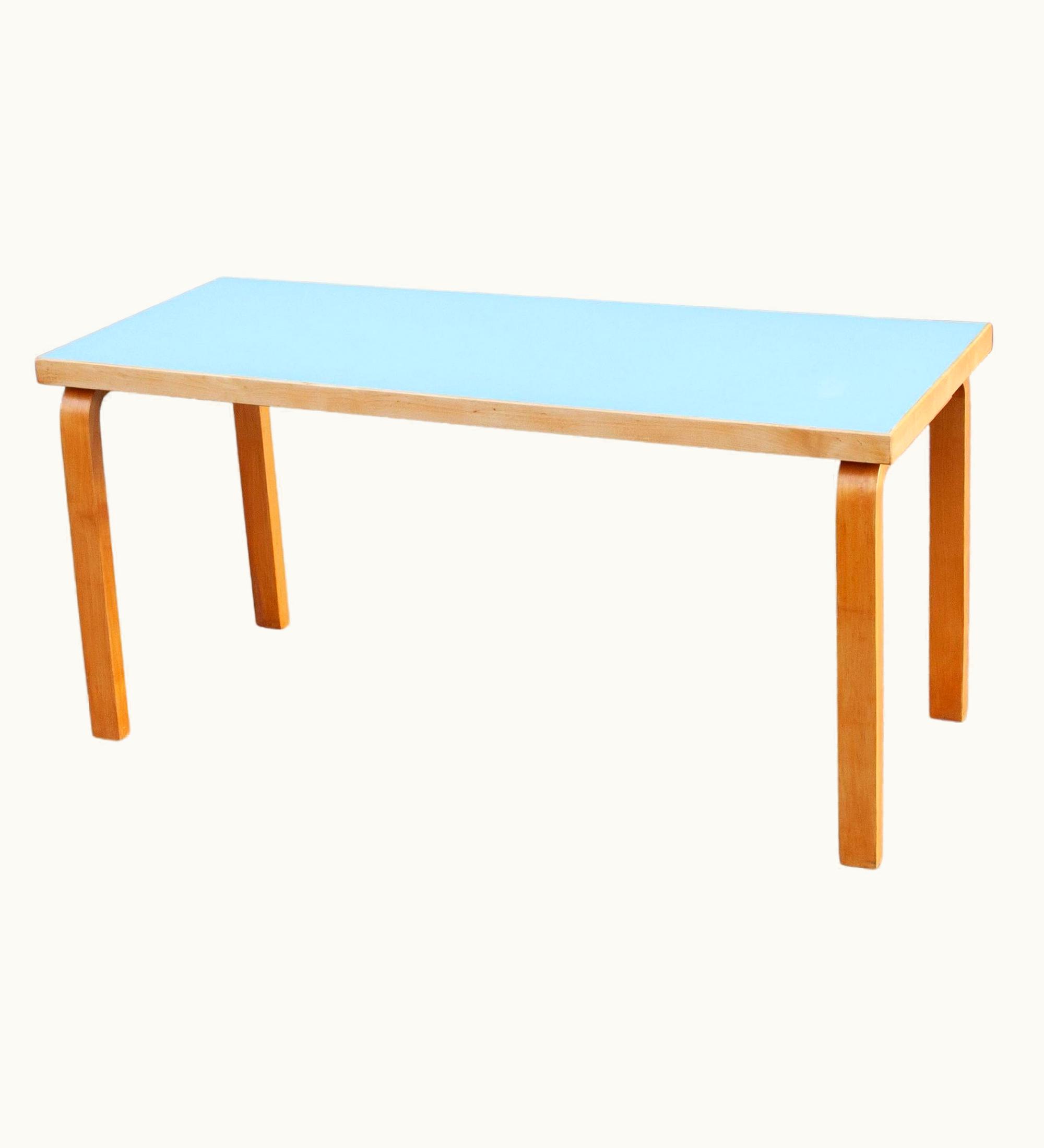 Alvar Aalto Alvar Aalto Rare Narrow Alvar Aalto Table With Lino Top