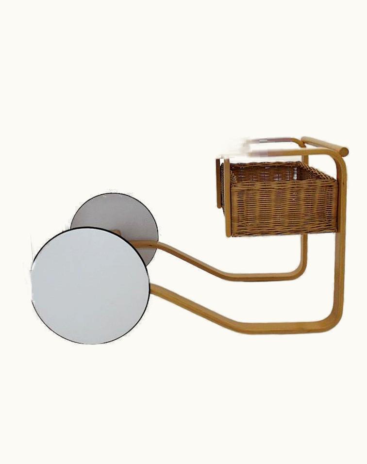 Alvar Aalto Alvar Aalto Scandinavian Modern Vintage White Alvar Aalto Tea Cart 900 Artek, 1937, Finland