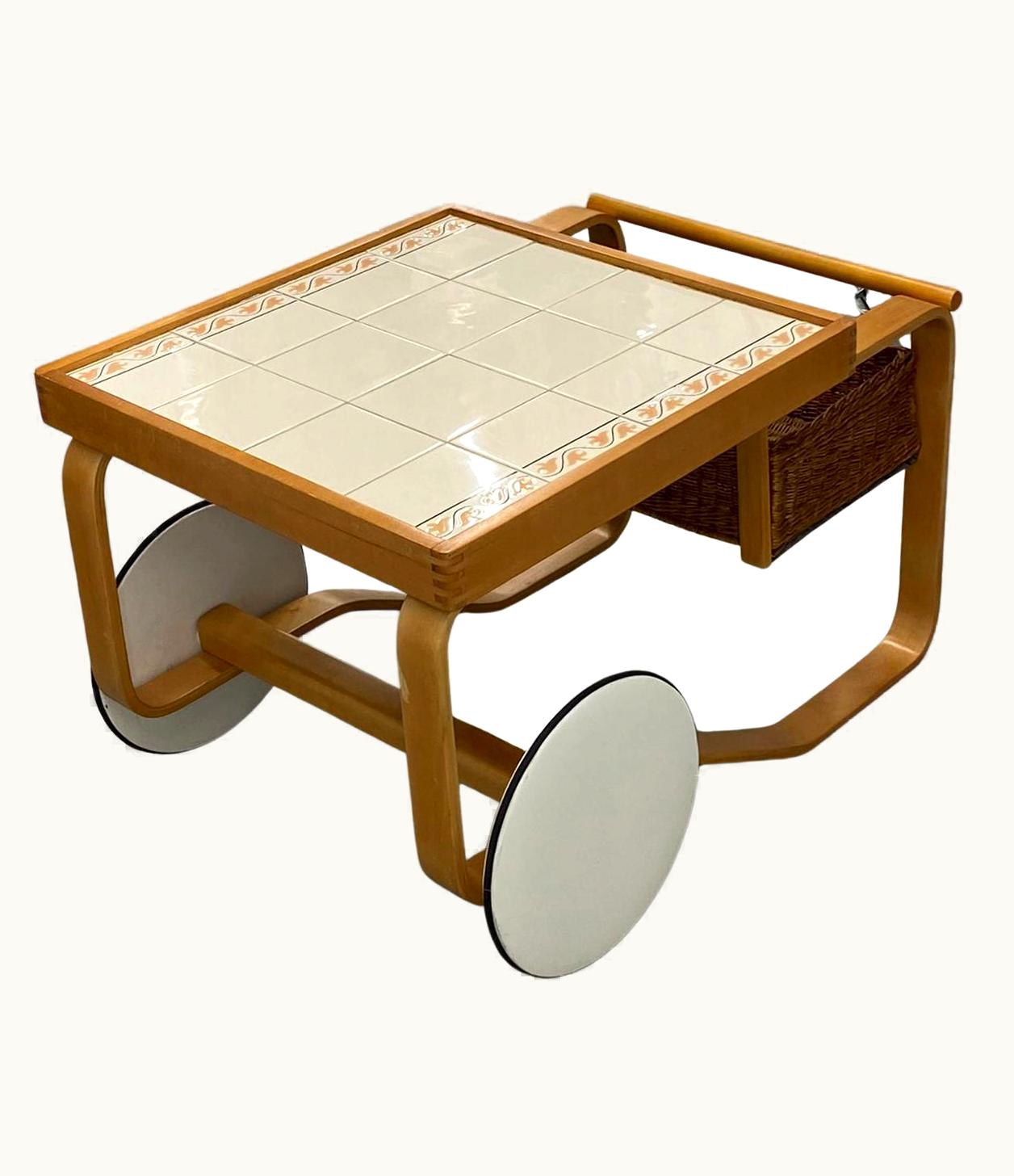 Alvar Aalto Alvar Aalto For Artek Tea Trolley 900 Bar Cart
