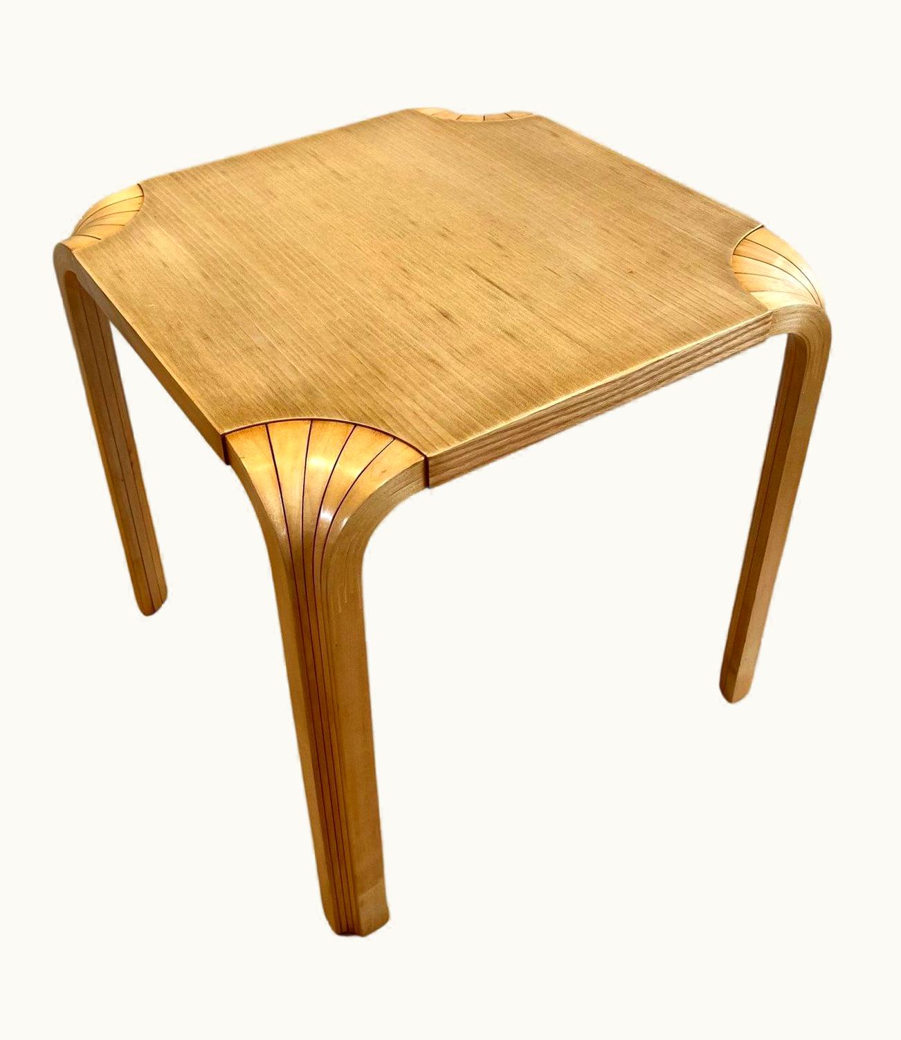 Alvar Aalto Alvar Aalto Vintage Handmade Fan Leg Coffee Table Designed By Alvar Aalto