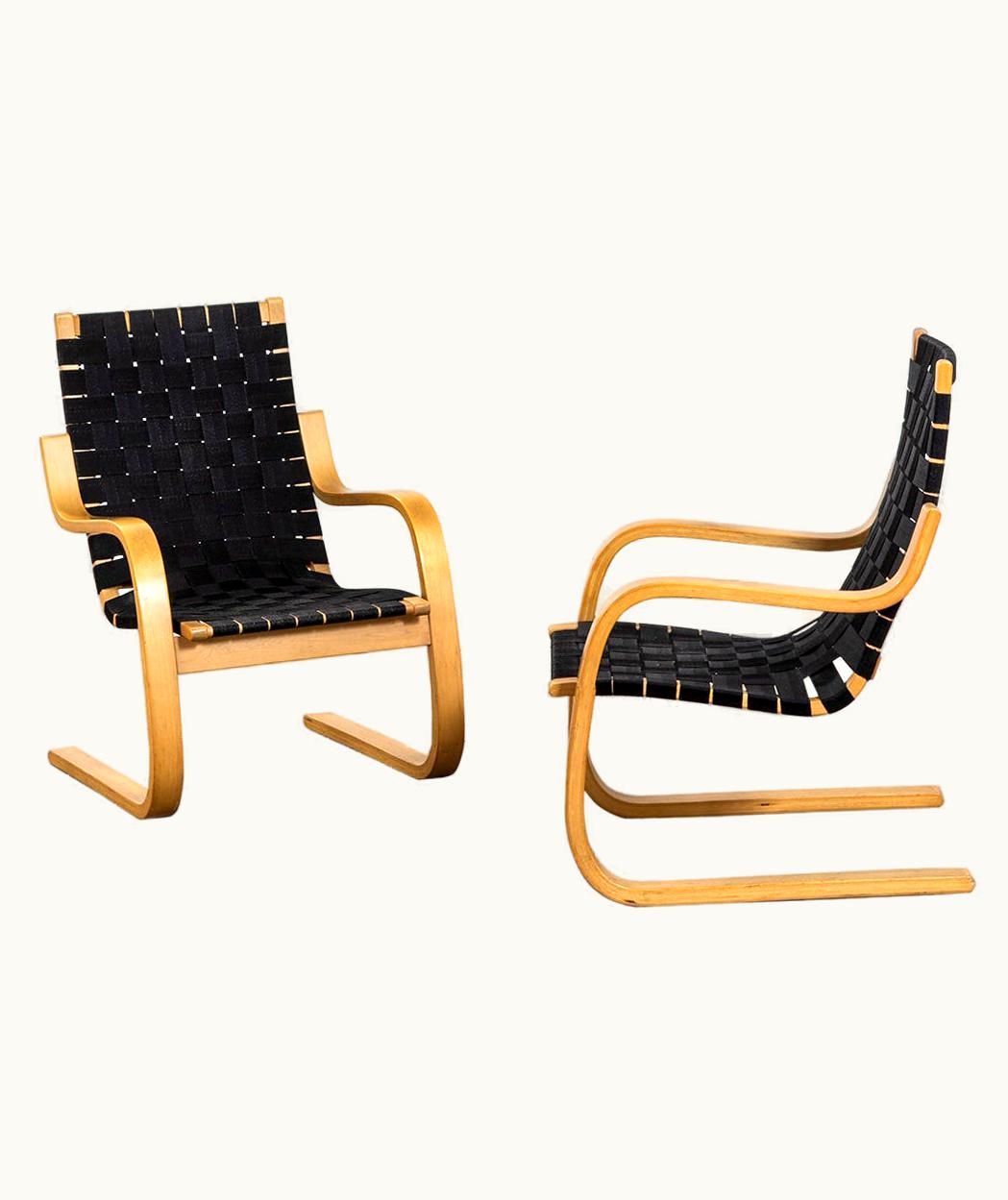 Alvar Aalto Alvar Aalto 20th Century Alvar Aalto Couple Of Armchairs Mod. 406 For Artek In Birch Wood