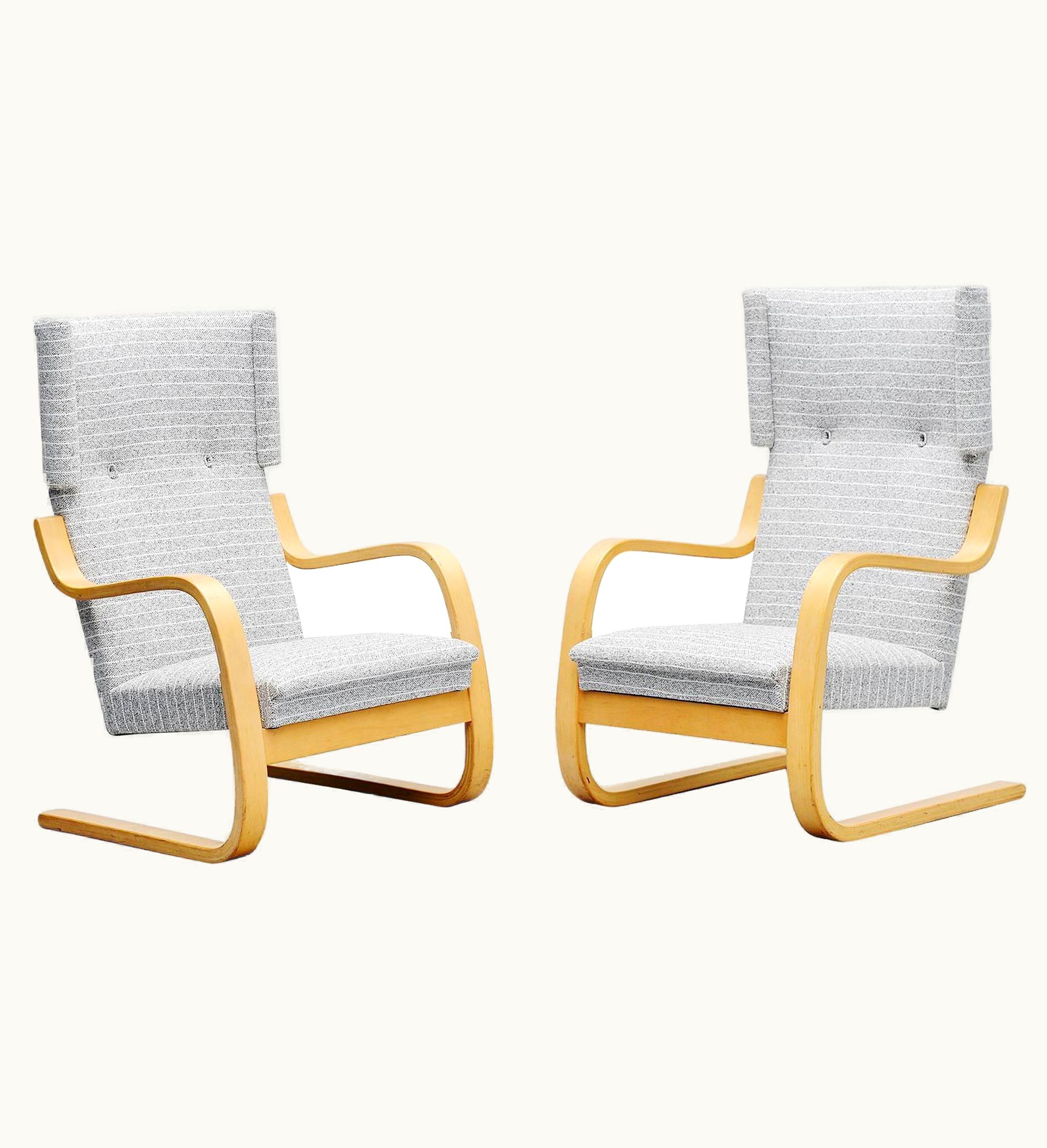 Alvar Aalto Alvar Aalto 401 Wingback Chairs Artek, Finland, 1970