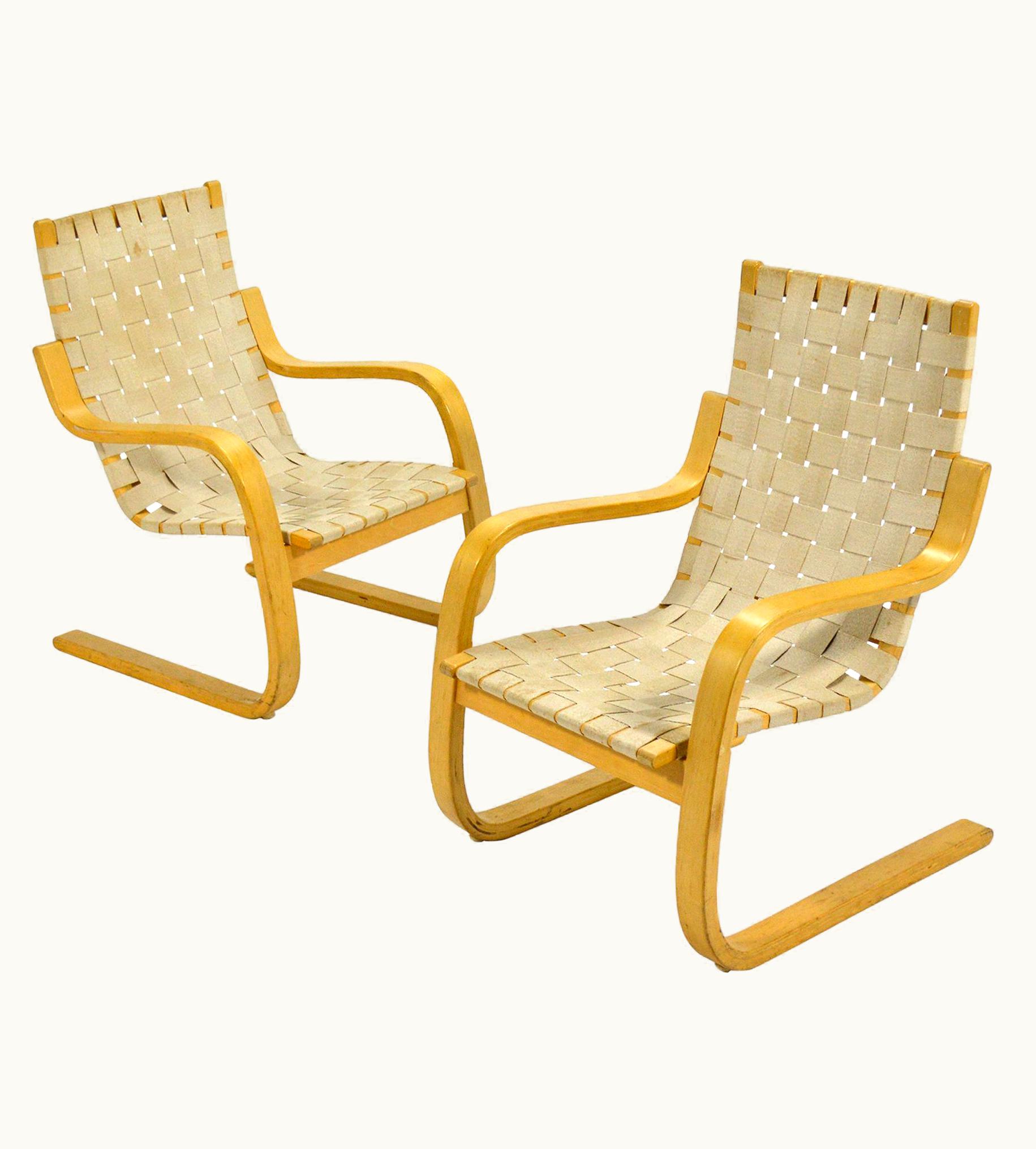 Alvar Aalto Alvar Aalto Model 406 Lounge Chairs