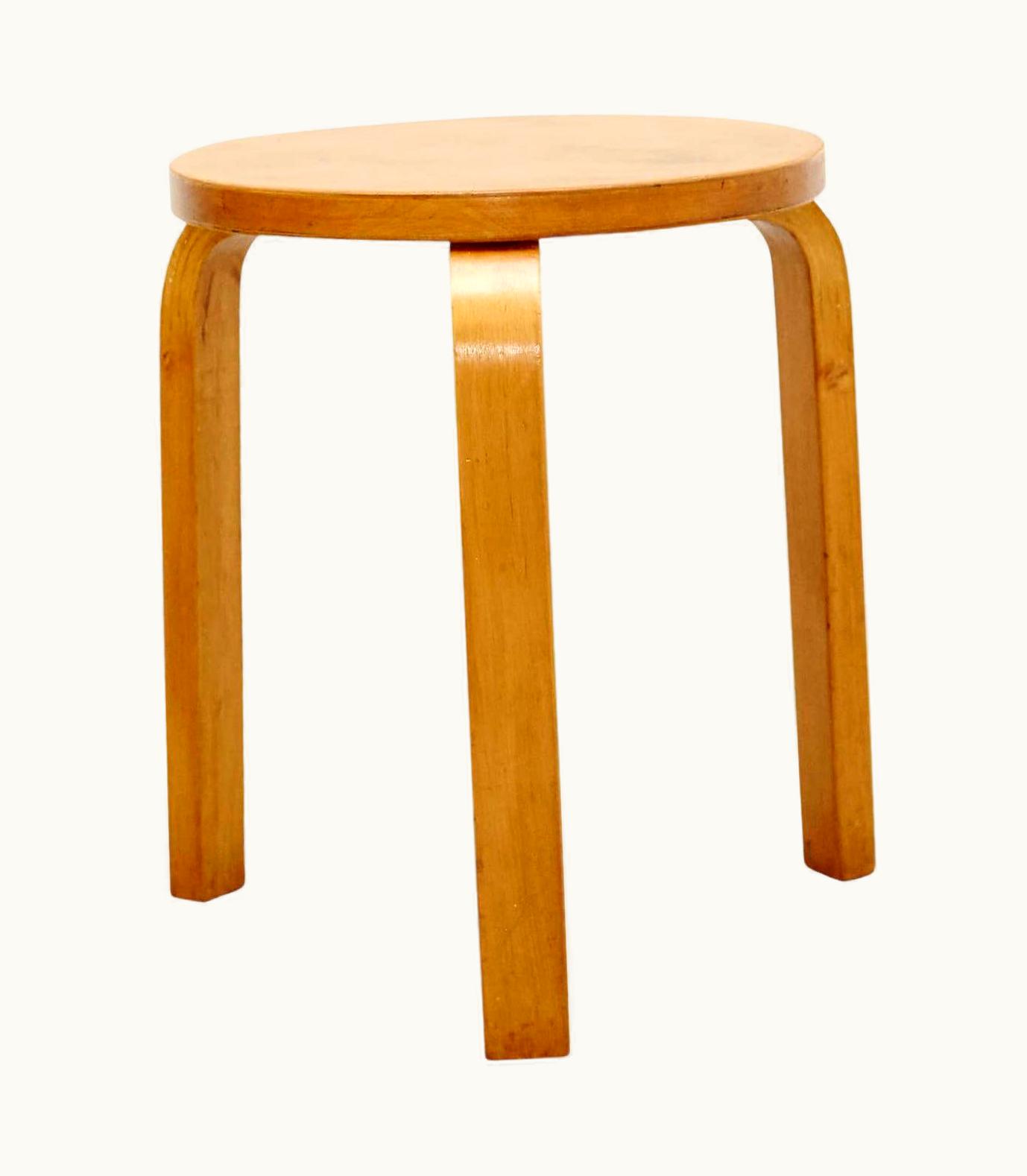 Alvar Aalto Alvar Aalto Wood Stool For Artek, Circa 1950