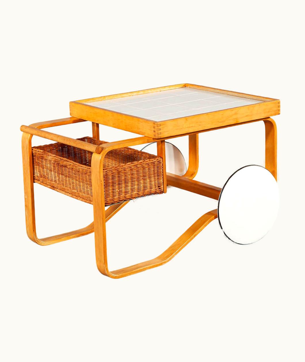 Alvar Aalto Alvar Aalto Tea Trolley 900 Modern Bar Cart