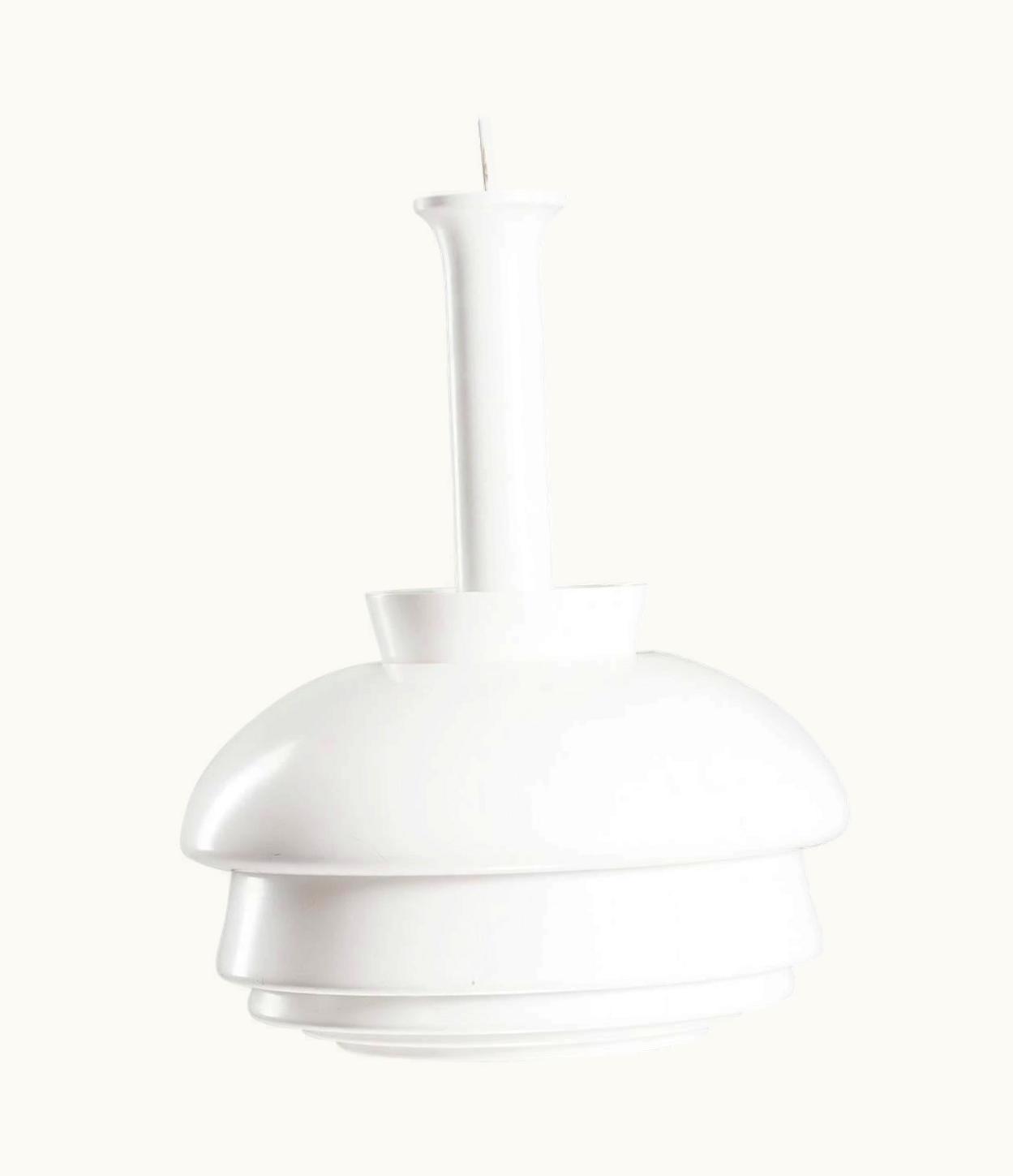 Artek;Alvar Aalto Artek;Alvar Aalto 20th Century Finnish Hanging Lamp "A 335" Artek, 1956 White Mental
