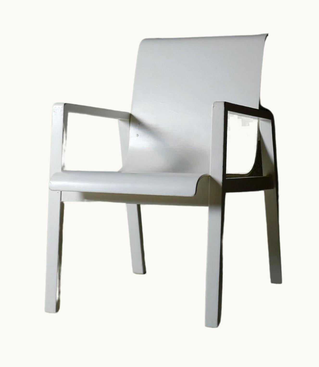 Alvar Aalto Alvar Aalto 30's Alvar Aalto 403 Hallway Chair Painted White
