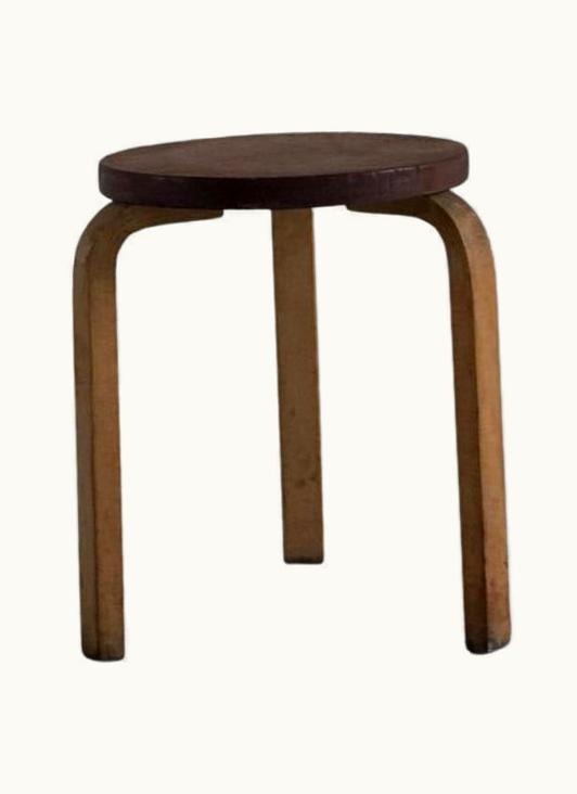 Alvar Aalto Alvar Aalto - Vintage Tripod Stool Model 60 - Two Tone - Birch
