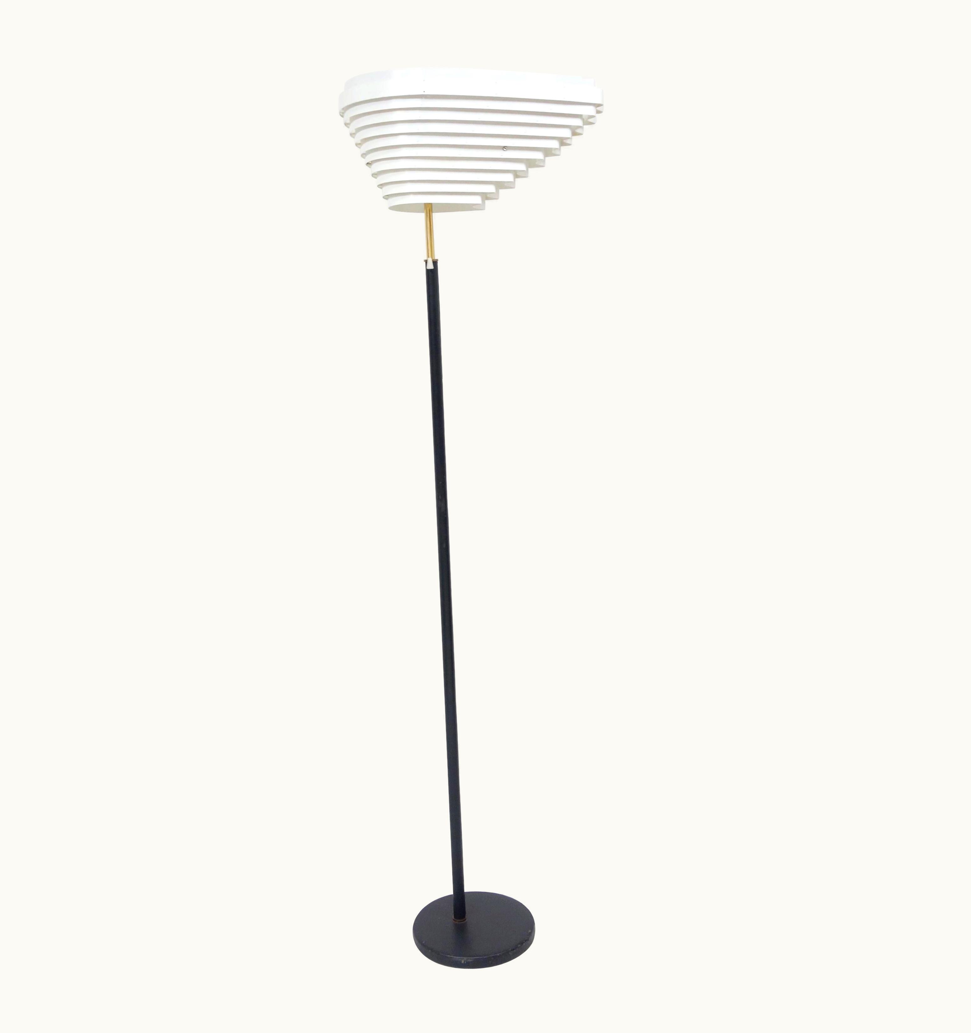 Alvar Aalto Alvar Aalto Floor Lamp Model A805 By Alvar Aalto, Valaistustyö Ky Edition, Circa 1956