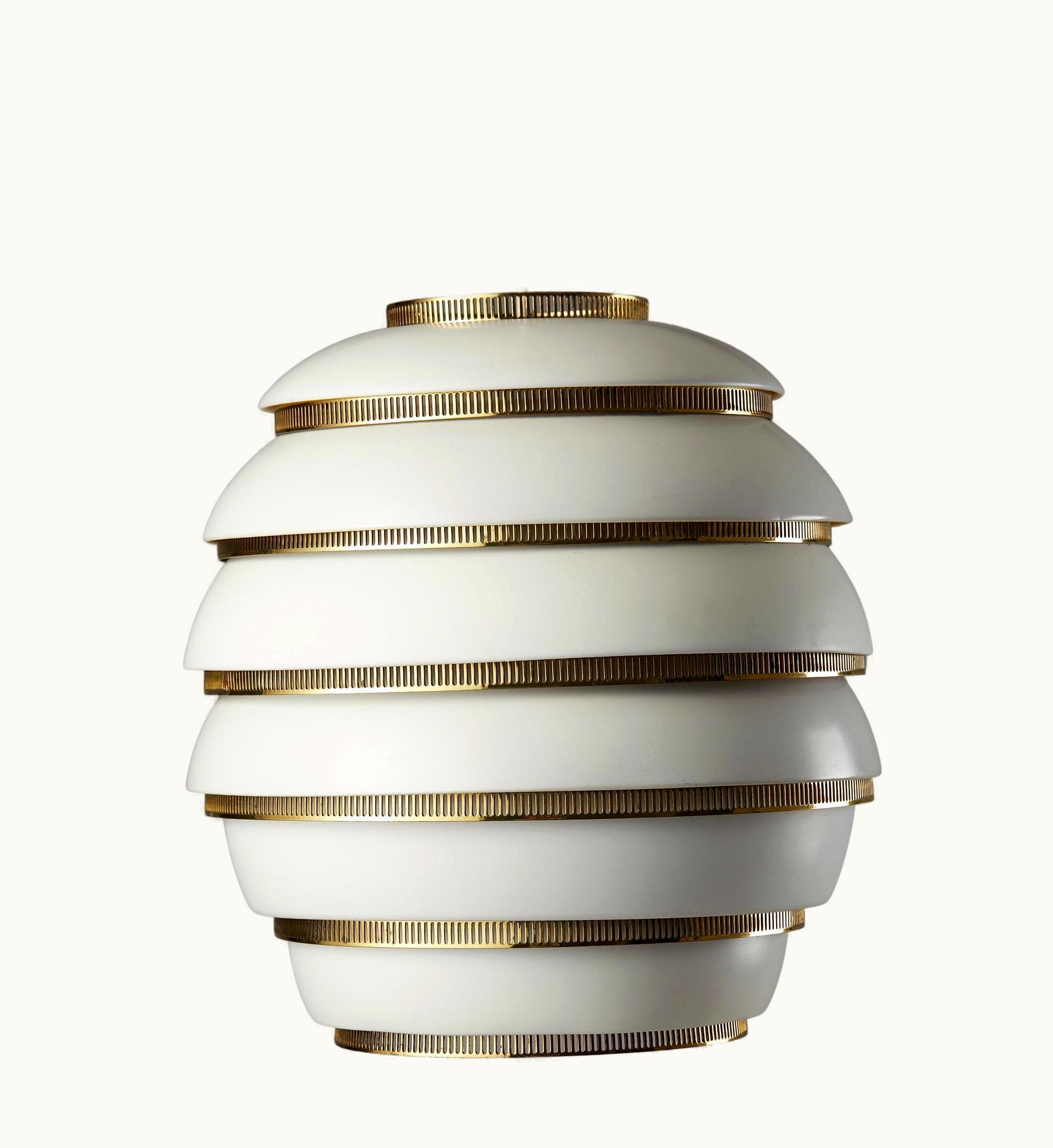 Alvar Aalto Ceiling Lamp 'Beehive' Model A332 Designed By Alvar Aalto For Valaistustyo