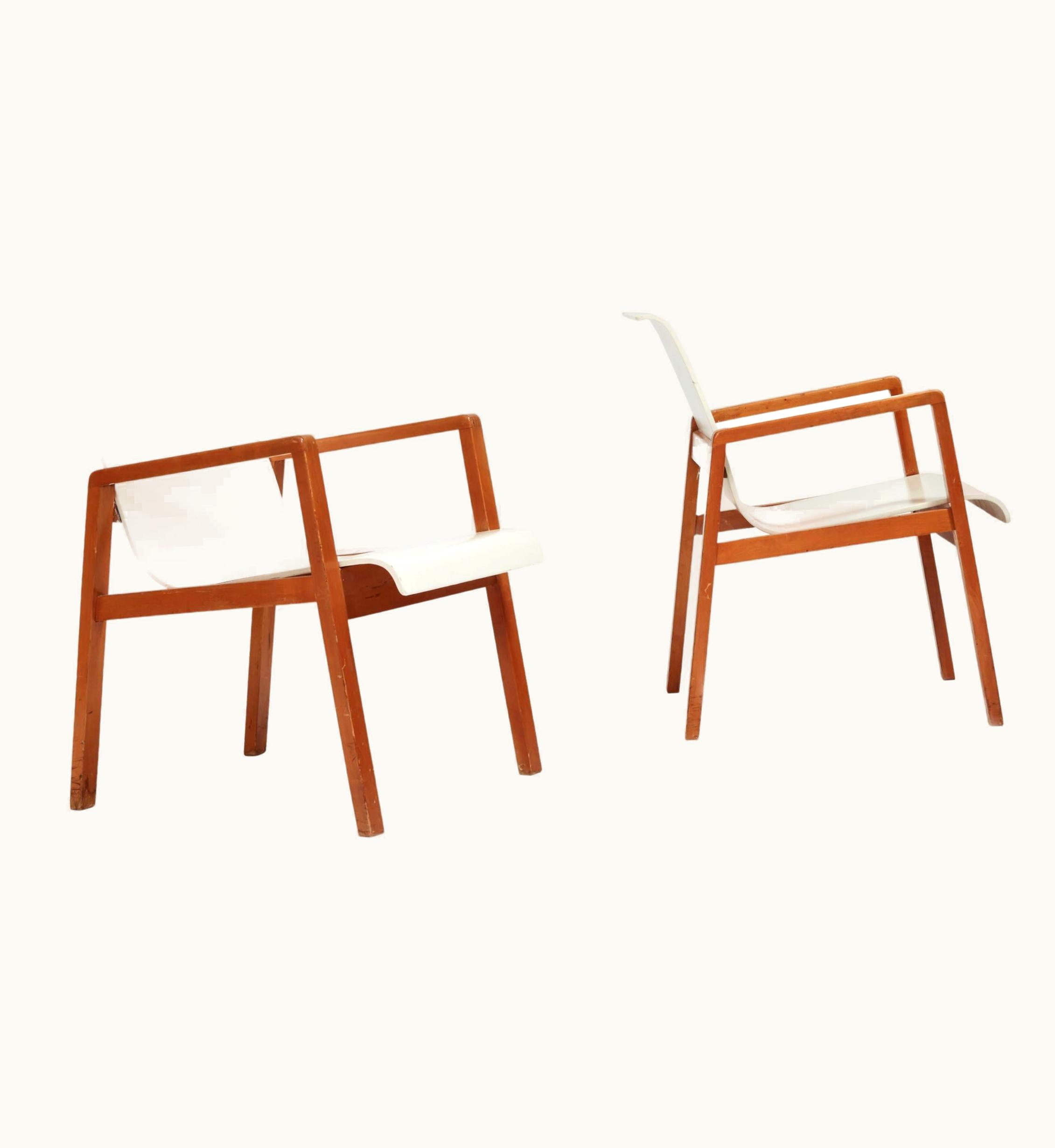 Alvar Aalto Alvar Aalto Vintage Model 403 Hallway Chair By Alvar Aalto For Artek, Set Of 2