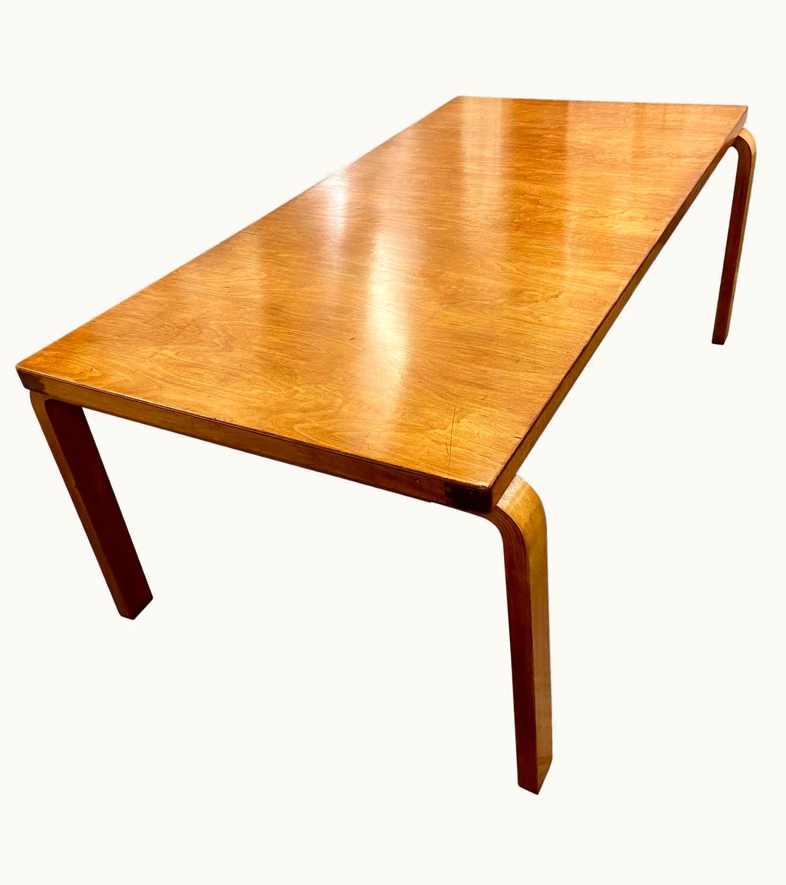 Alvar Aalto Alvar Aalto Original 1930's Alvar Aalto Extra Large Dining Or Conference Table, Finmar Ltd