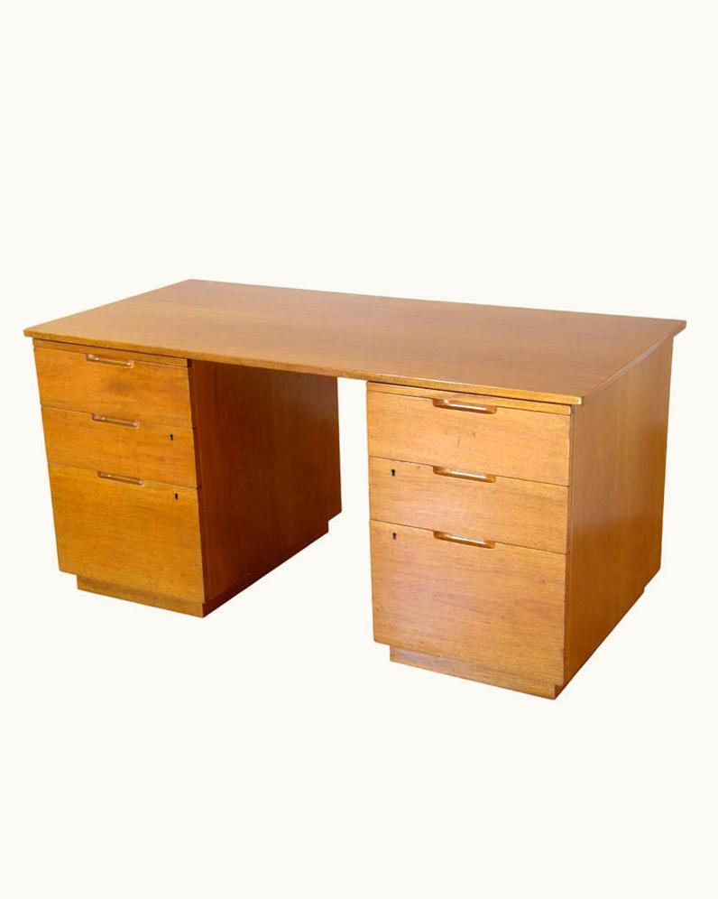 Alvar Aalto Alvar Aalto Mahogany Desk For Artek With Drawers And Pull Out Work Surfaces