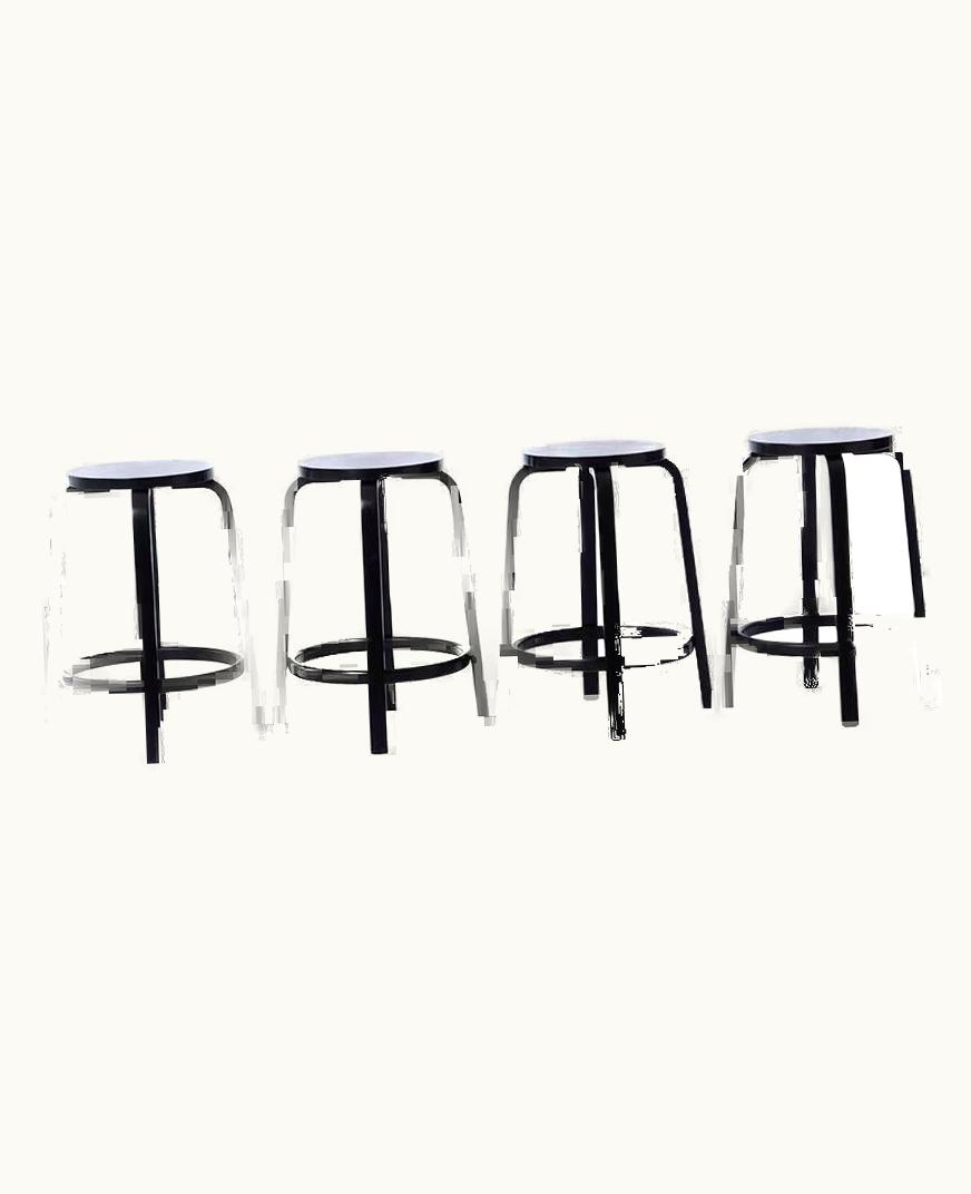 Alvar Aalto Alvar Aalto Four Scandinavian Modern Counter Height Stools By Alvar Aalto