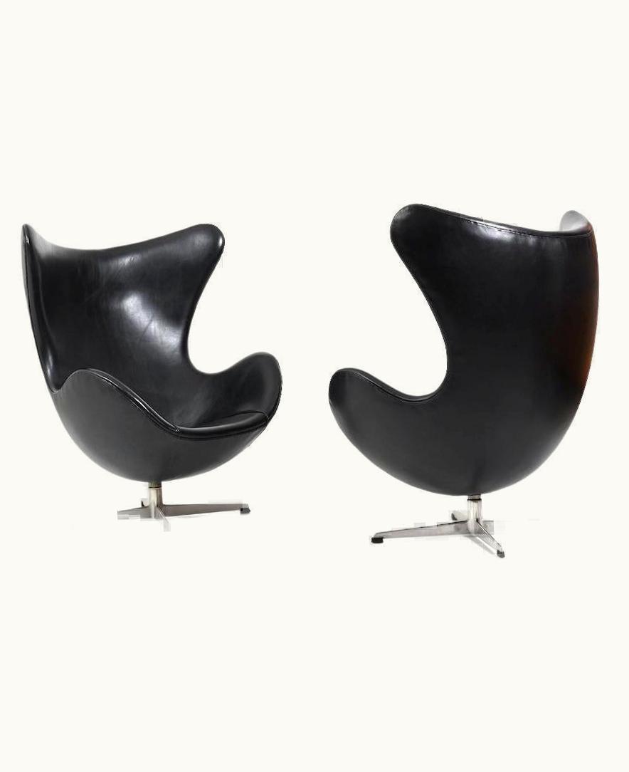 Arne Jacobsen Arne Jacobsen Pair Of 1st Edition Arne Jacobsen Egg Chairs, Circa 1959, Fritz Hansen
