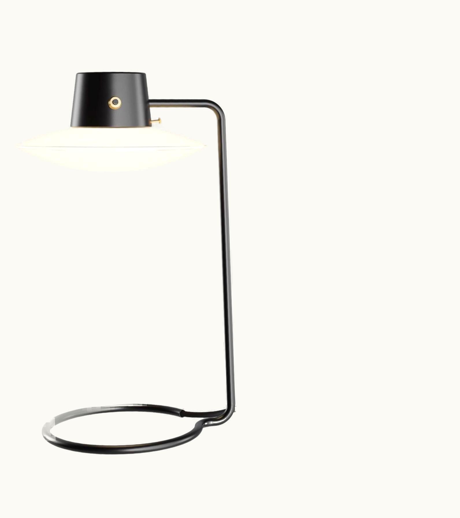 Arne Jacobsen Arne Jacobsen AJ Oxford Table Lamp In Opaline Glass 410mm For Louis Poulsen 1963