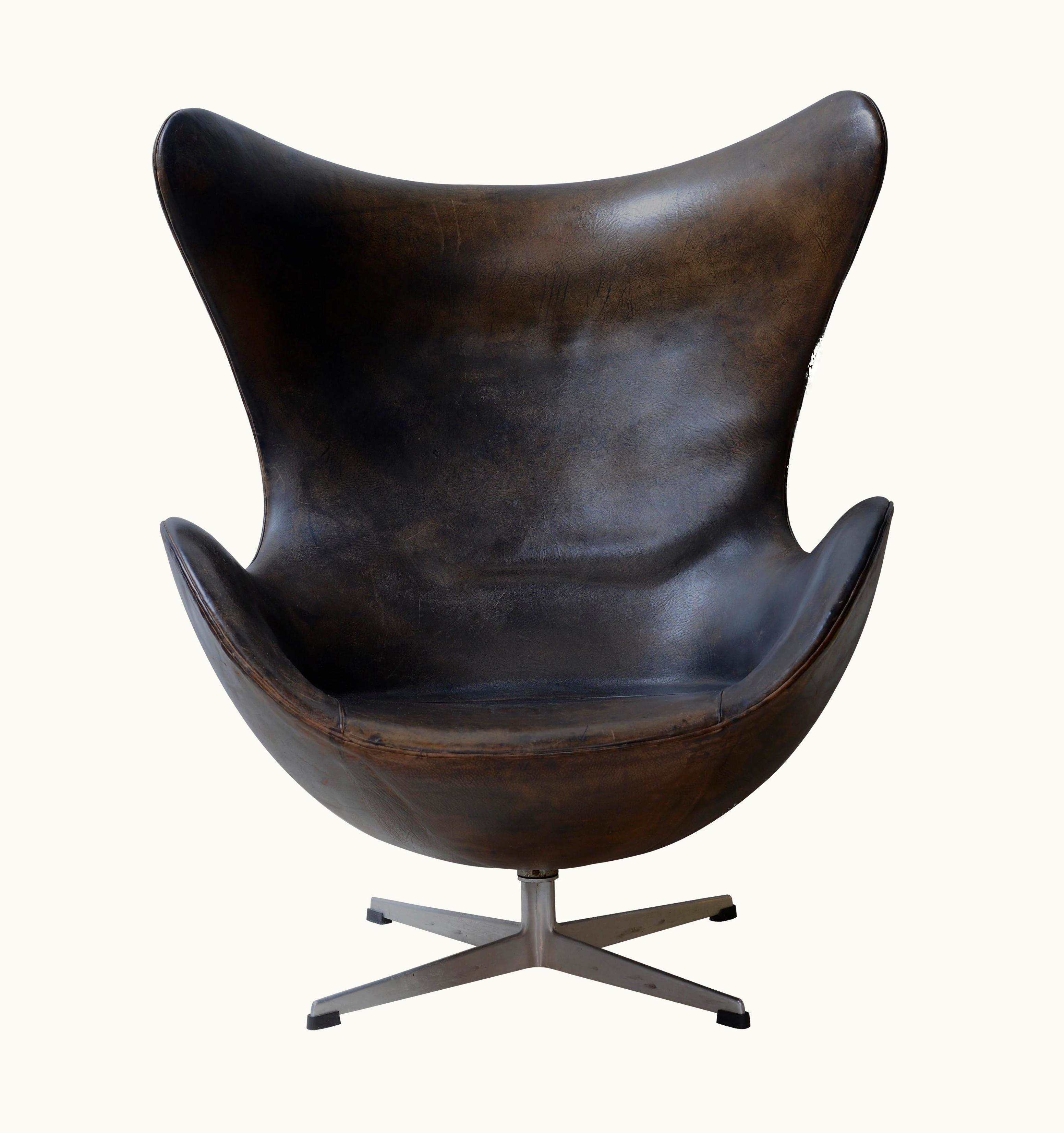 Arne Jacobsen Arne Jacobsen Egg Chair 1st Edition 1958/60 Original Leather Fritz Hansen