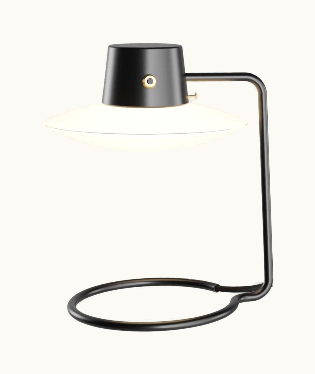 Arne Jacobsen Arne Jacobsen 'AJ Oxford' Table Lamp In Opal Glass For Louis Poulsen
