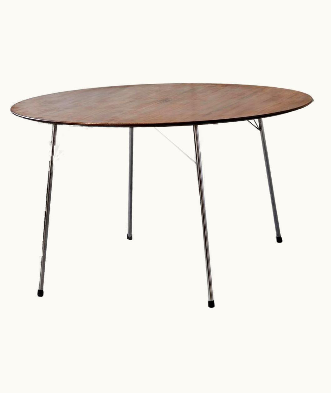Arne Jacobsen Arne Jacobsen Scandinavian Round Teak Dining Table Mod. 3600 By Arne Jacobsen For Fritz Hansen