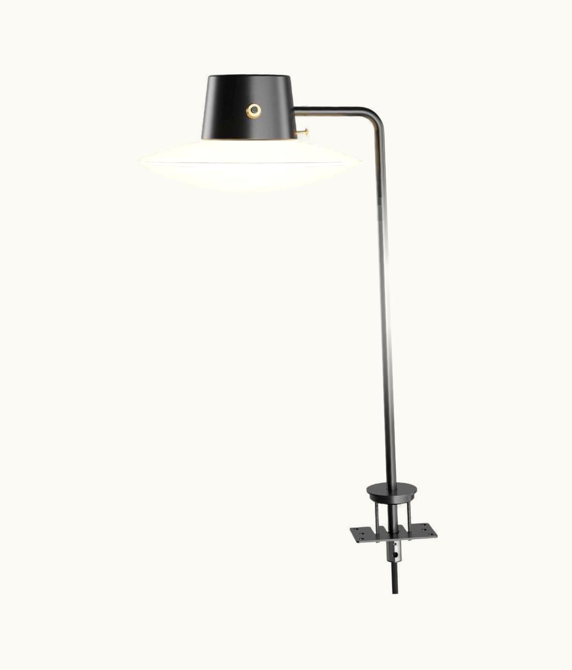Arne Jacobsen Arne Jacobsen 'AJ Oxford' Pin Mounted Table Lamp In Opal Glass For Louis Poulsen