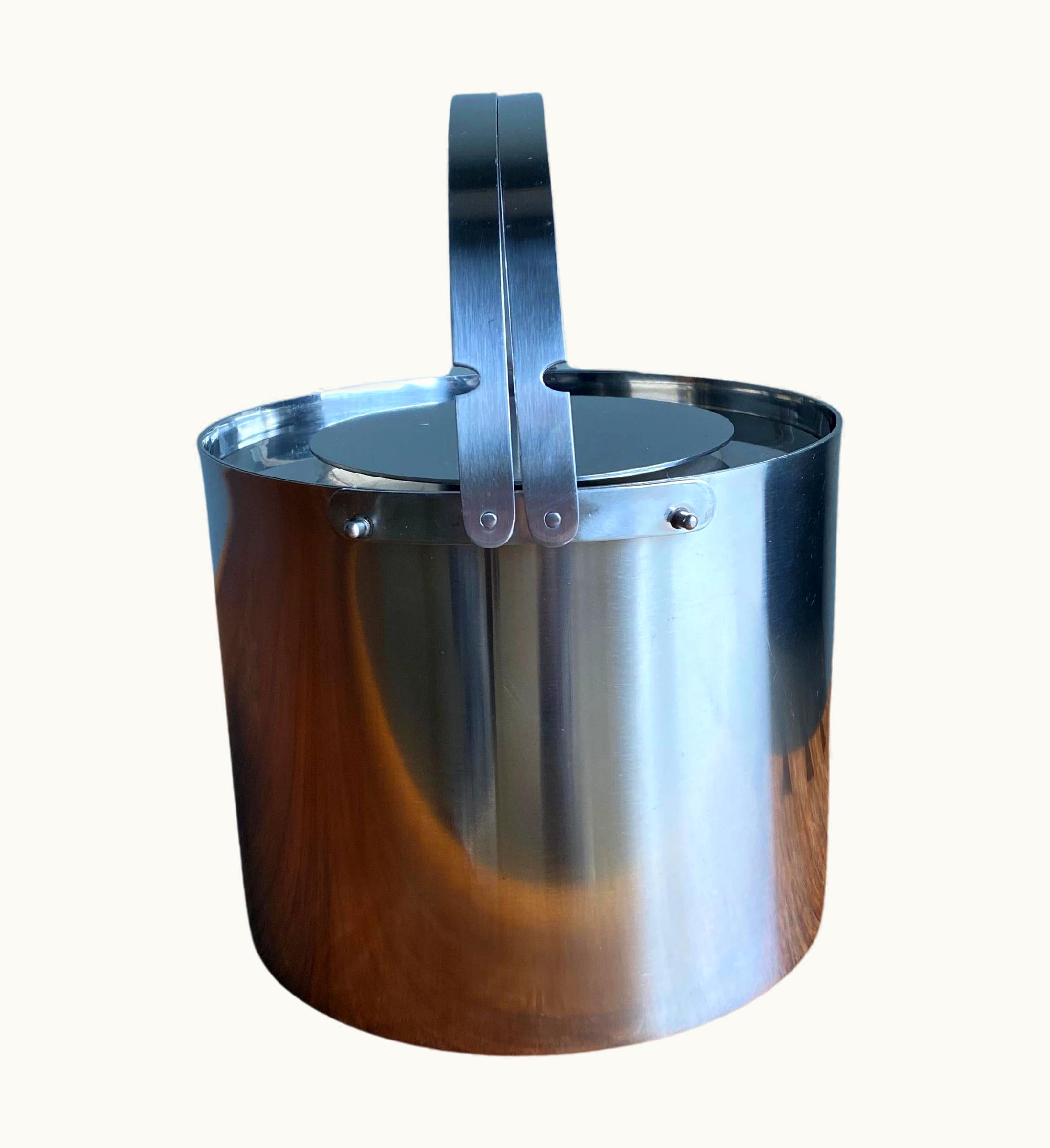 Arne Jacobsen Arne Jacobsen Stainless Steel Ice Bucket By Arne Jacobsen For Stelton, Denmark 1960s