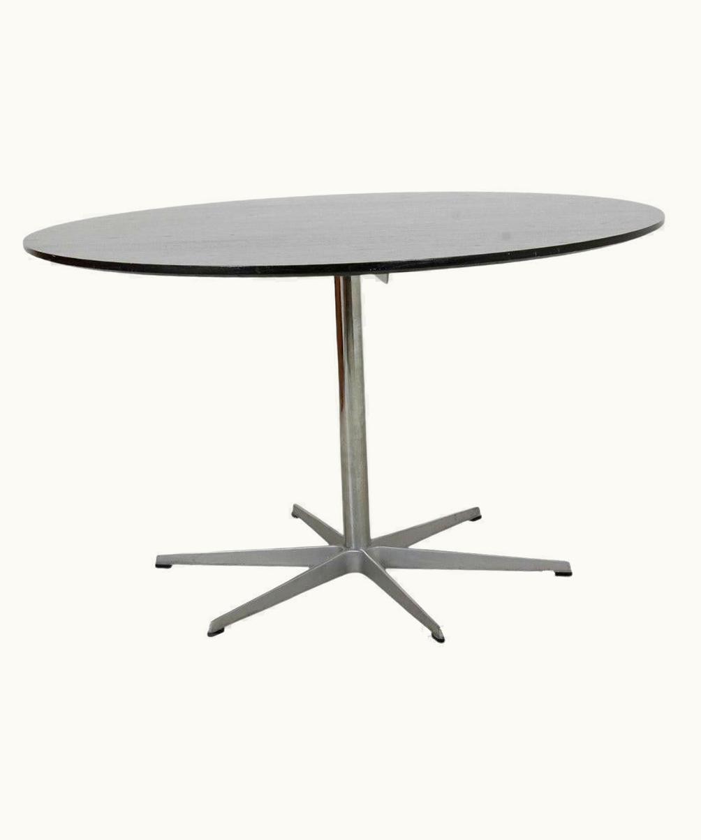 Arne Jacobsen Arne Jacobsen Black Circular Dining Table Ø:120 Cm