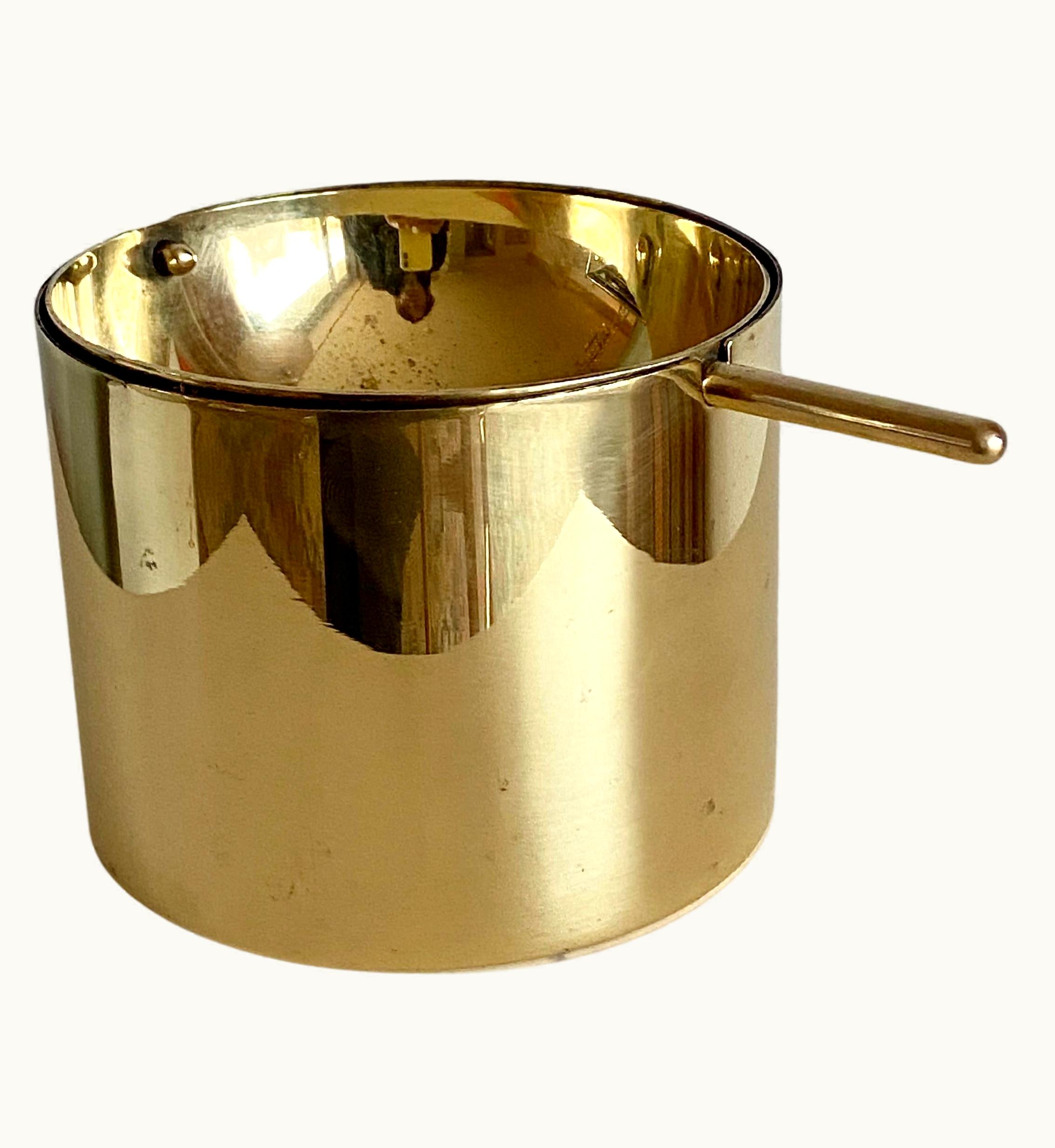 Arne Jacobsen Arne Jacobsen Large Arne Jacobsen Brass Ashtray By Stelton Made In Denmark