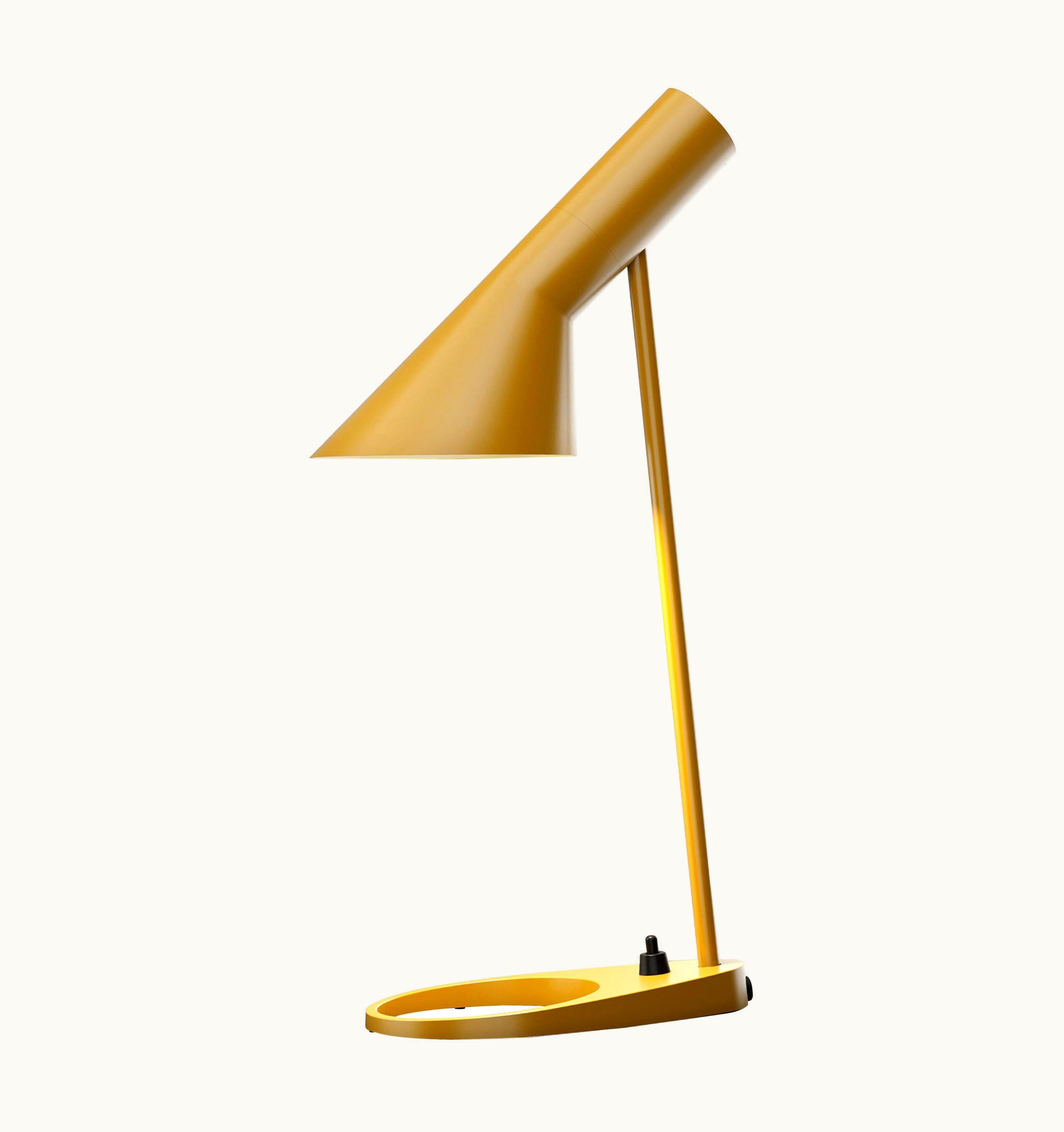 Arne Jacobsen Arne Jacobsen 'Aj Mini' Table Lamp In Yellow Ochre For Louis Poulsen