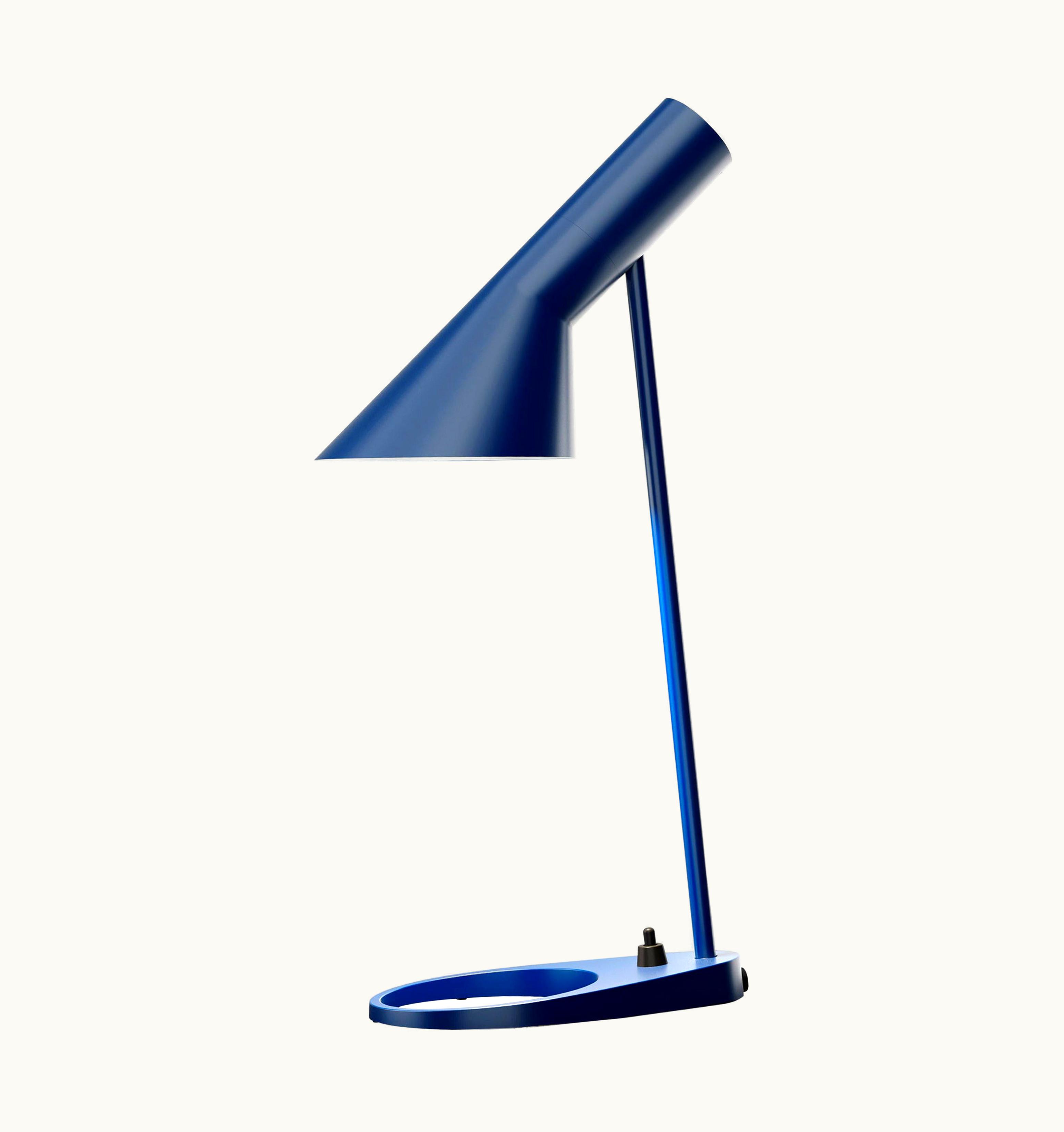 Arne Jacobsen Arne Jacobsen 'AJ Mini' Table Lamp In Midnight Blue For Louis Poulsen