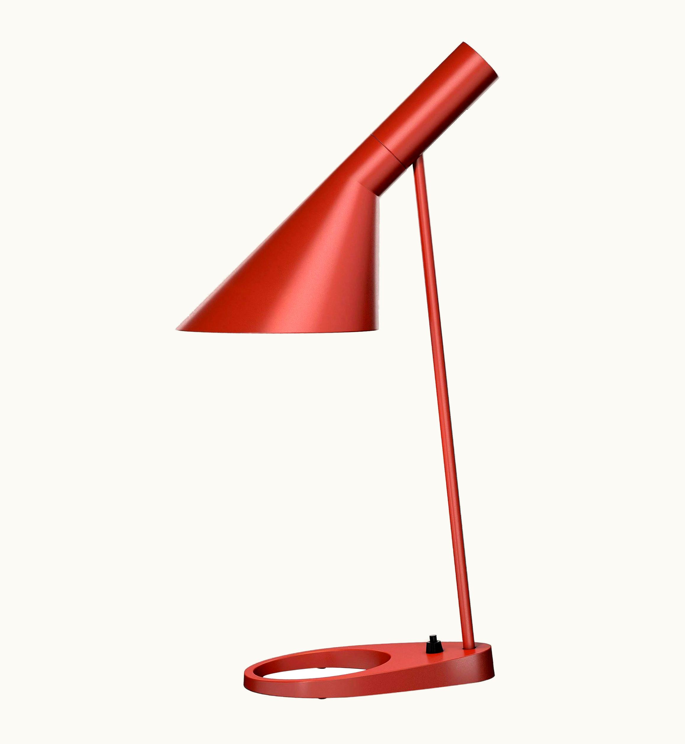 Arne Jacobsen Arne Jacobsen AJ Table Lamp In Red For Louis Poulsen