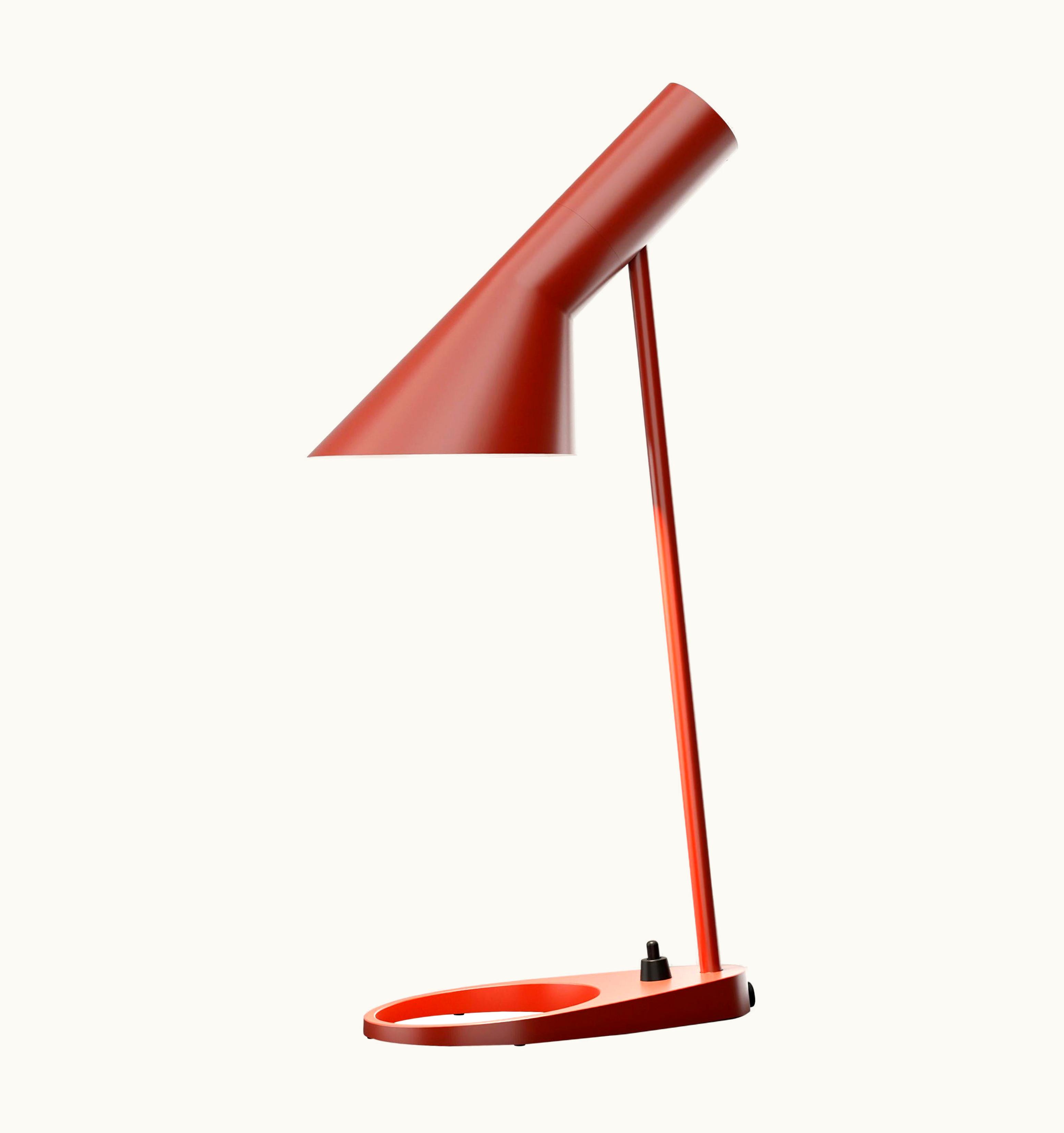 Arne Jacobsen Arne Jacobsen 'Aj Mini' Table Lamp In Rusty Red For Louis Poulsen