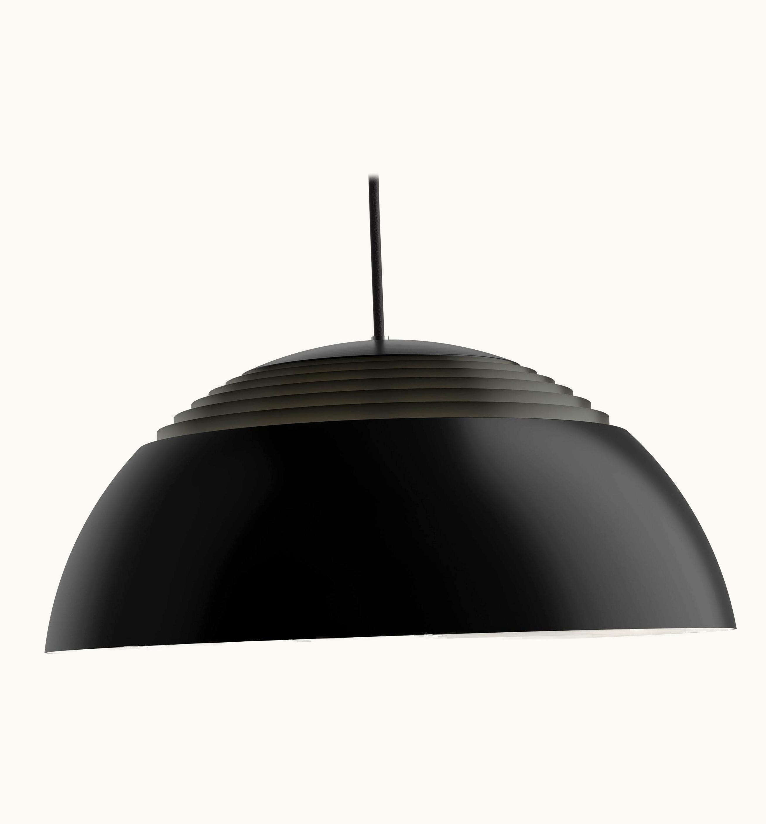 Arne Jacobsen Arne Jacobsen Large AJ Royal Pendant In Black By Arne Jacobsen For Louis Poulsen
