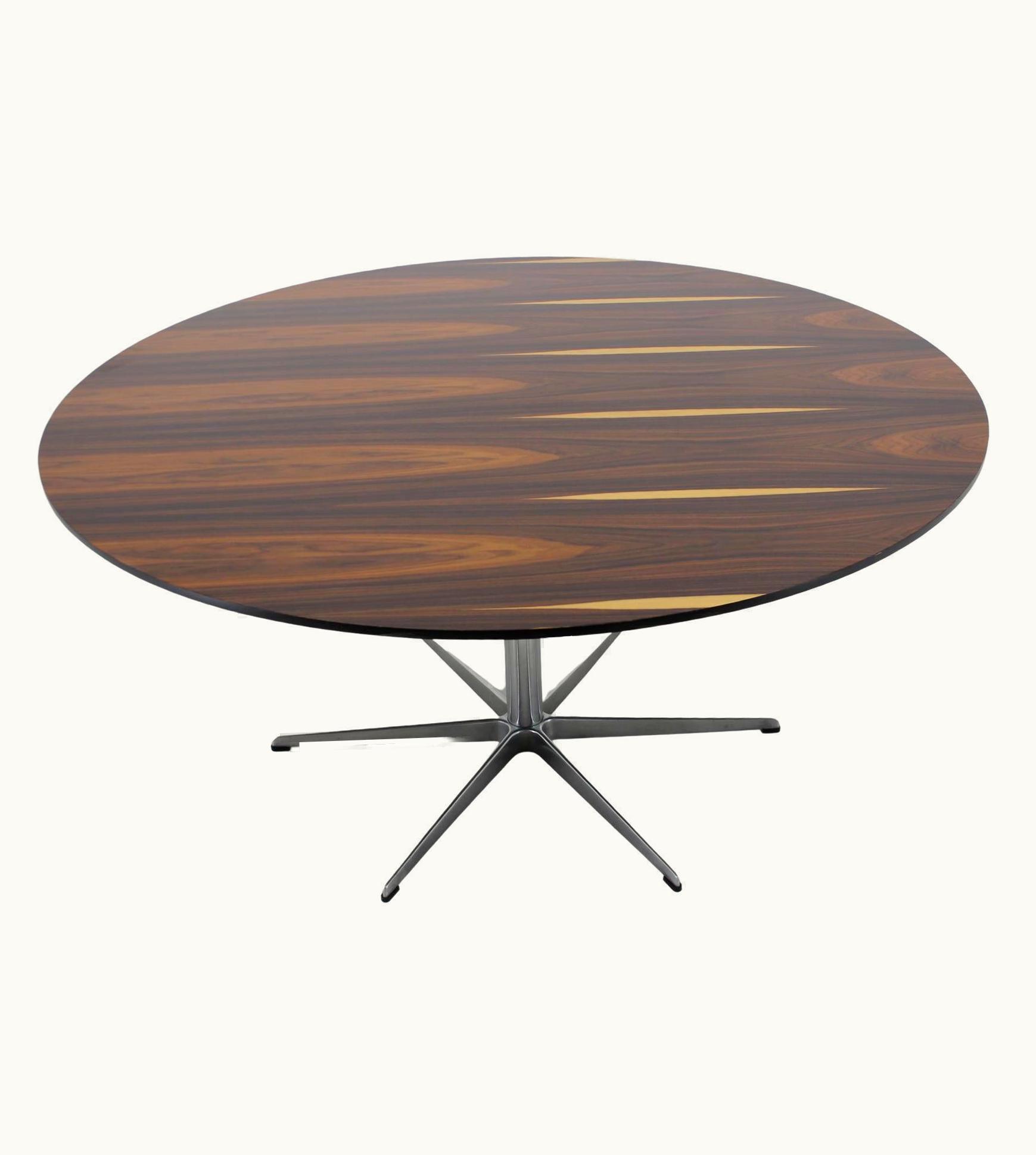 Arne Jacobsen Arne Jacobsen 1980s Arne Jacobsen Round Palisander Dining Table For Fritz Hansen, Denmark