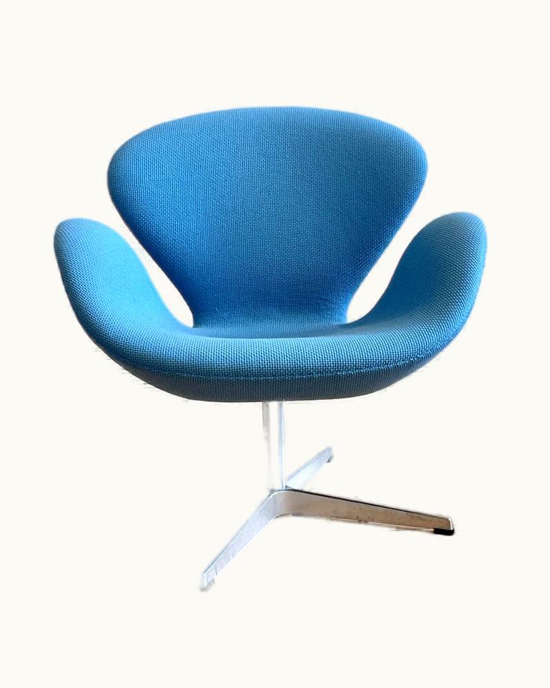 Arne Jacobsen Arne Jacobsen For Fritz Hansen Swan Chair In Blue