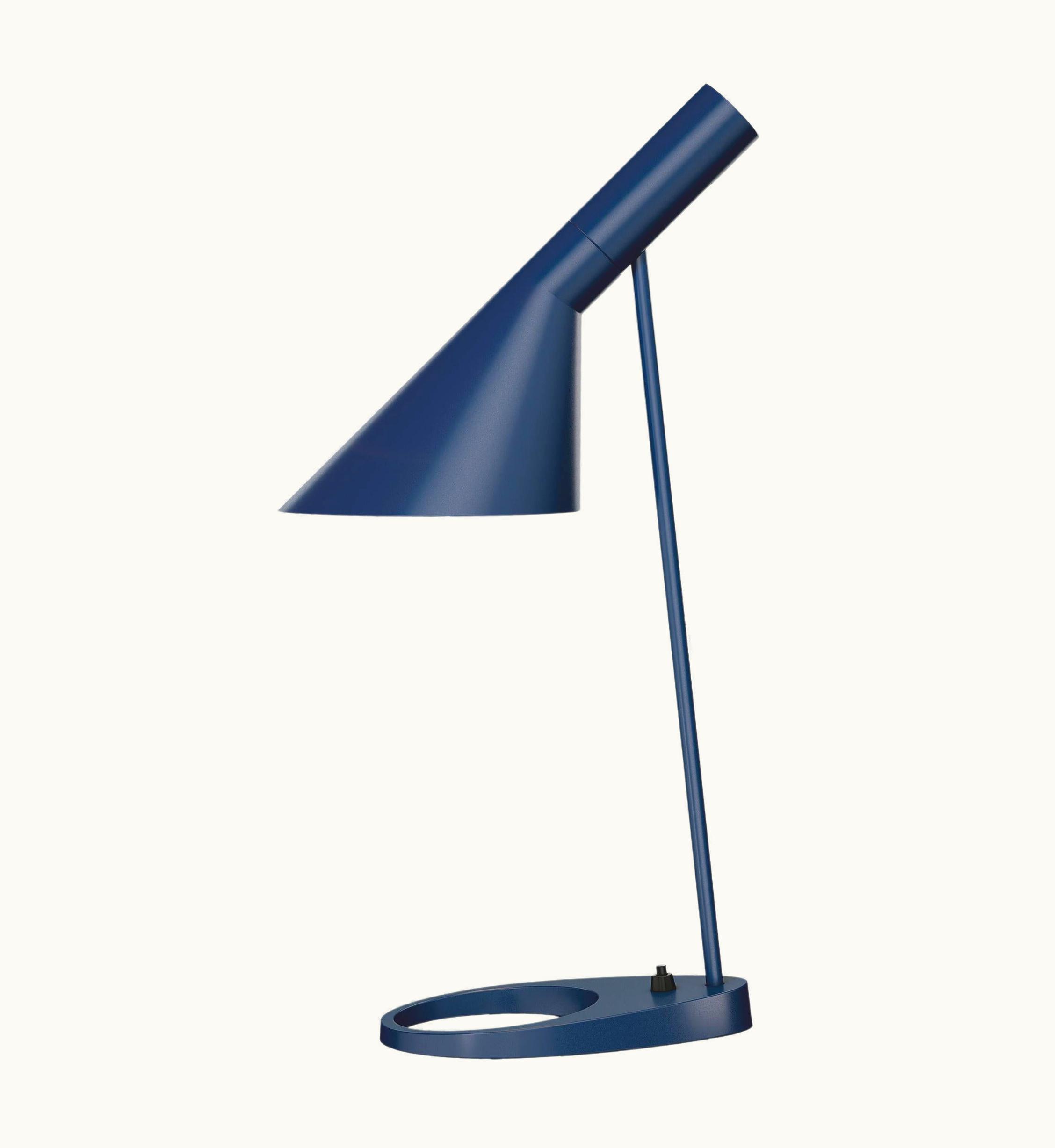 Arne Jacobsen Arne Jacobsen Louis Poulsen AJ Table Lamp In Midnight Blue By Arne Jacobsen