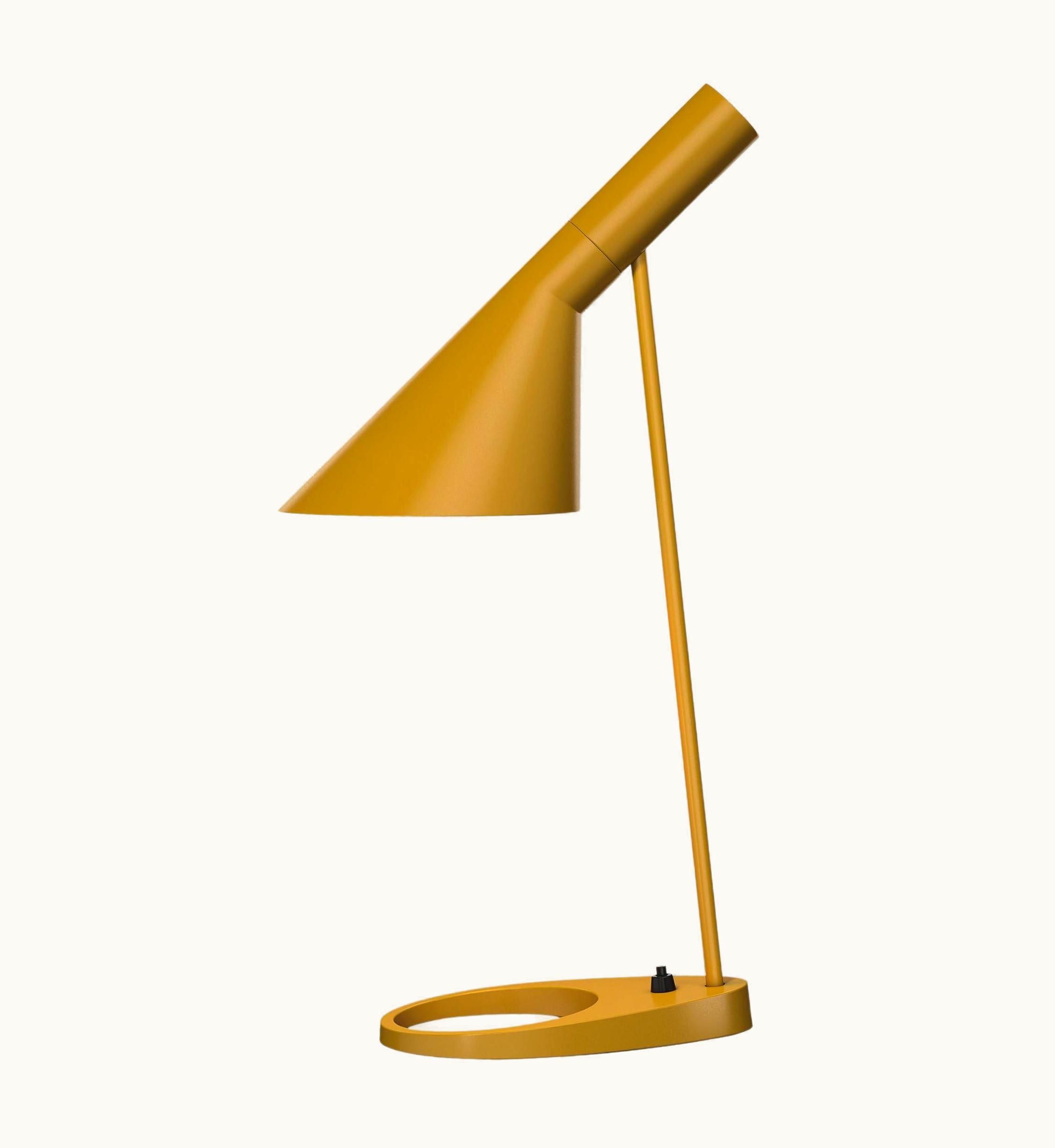 Arne Jacobsen Arne Jacobsen Louis Poulsen AJ Table Lamp In Yellow Ochre By Arne Jacobsen
