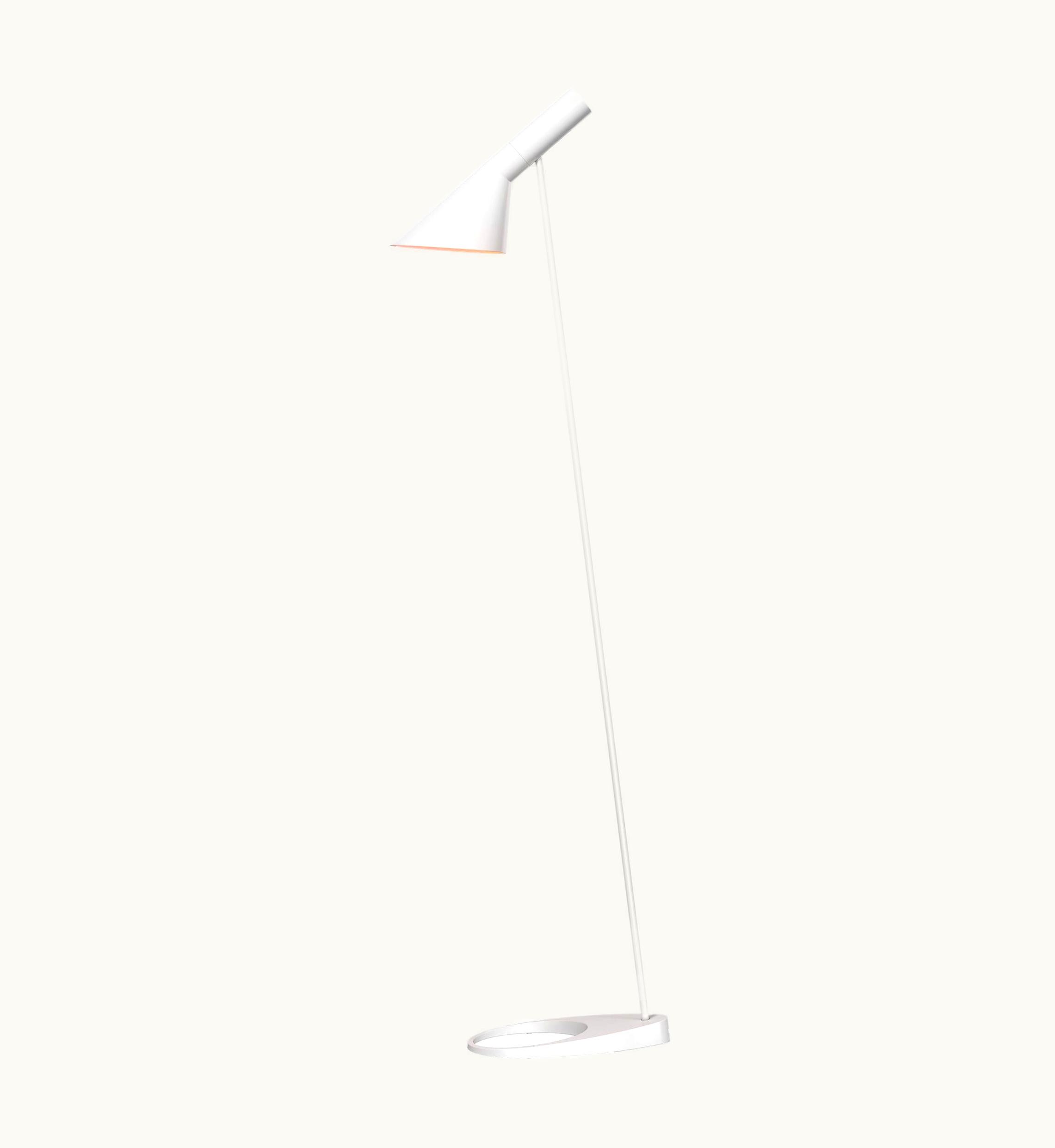 Arne Jacobsen Arne Jacobsen Louis Poulsen AJ Floor Lamp In White By Arne Jacobsen