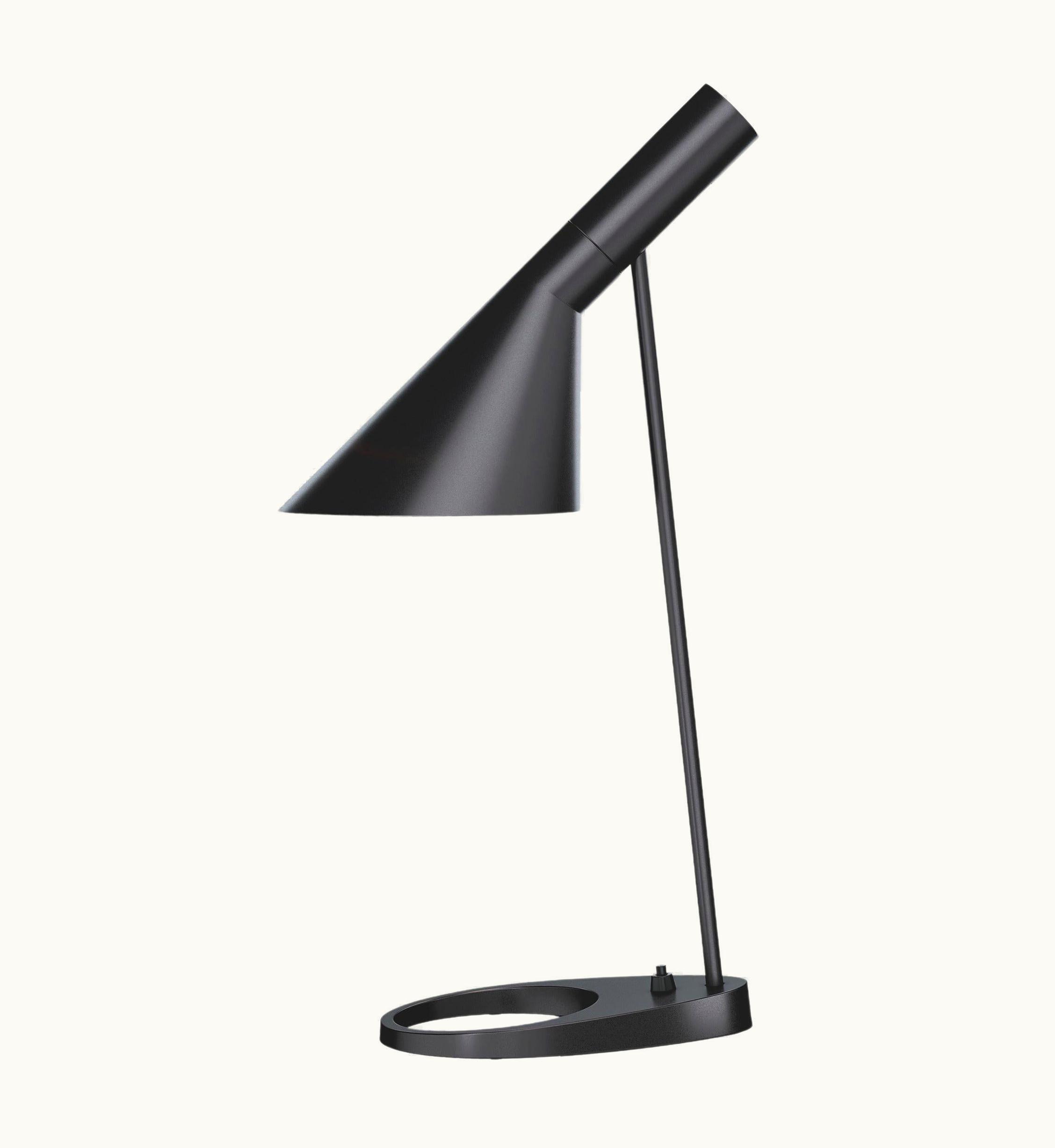 Arne Jacobsen Arne Jacobsen Louis Poulsen AJ Table Lamp In Black By Arne Jacobsen